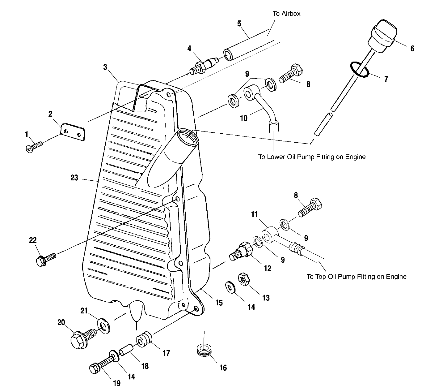 CARROSSERIE RESERVOIR DHUILE POUR SPORTSMAN 500 DUSE HO 2001