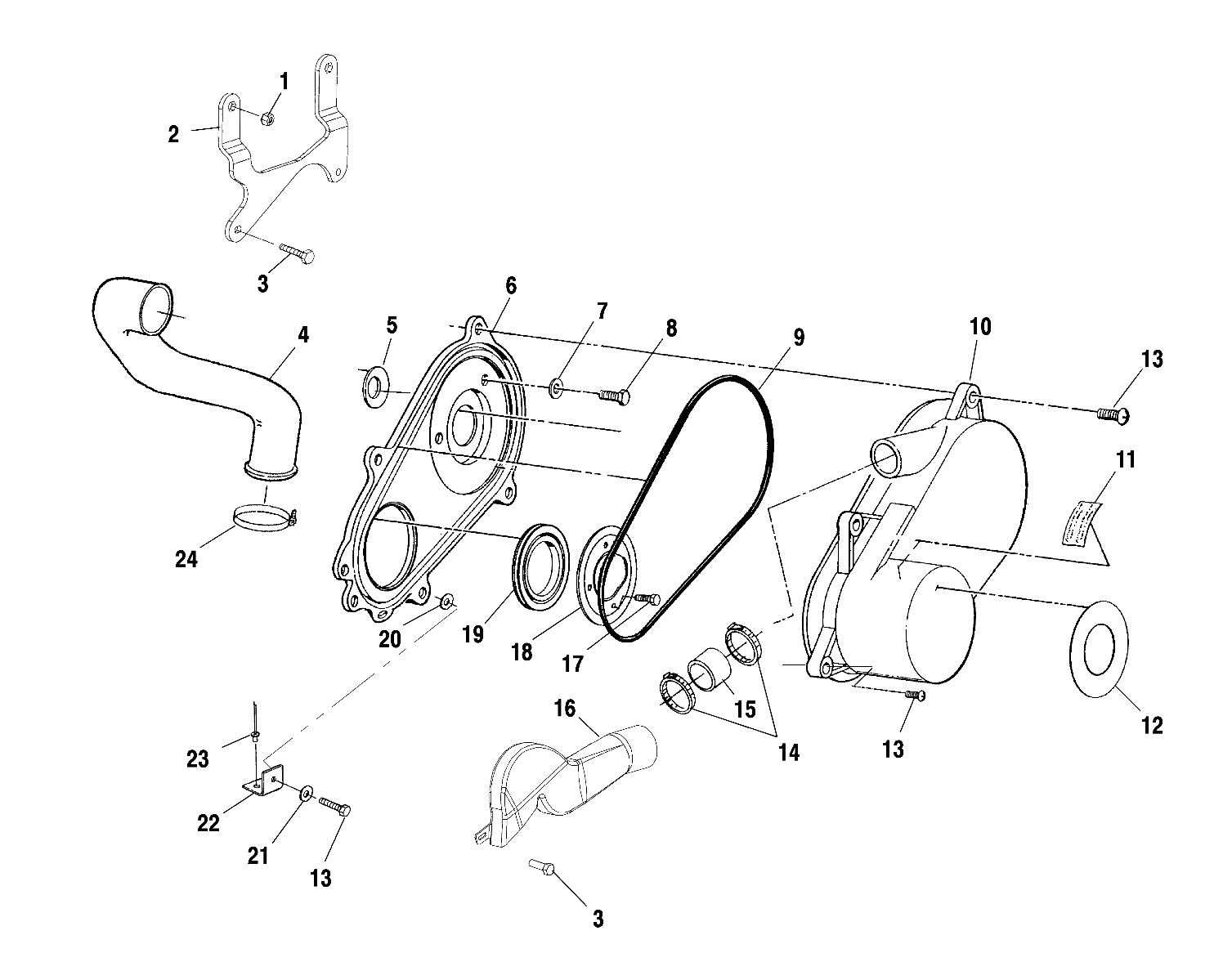 TRANSMISSION CARTER DEMBRAYAGE POUR BIG BOSS 6X6 2001