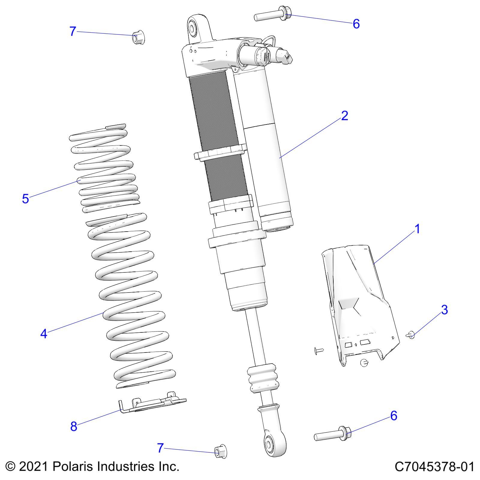 SUSPENSION REAR SHOCK MOUNTING DELUXE POUR RZR PRO R ULTIMATE LV R01 2023