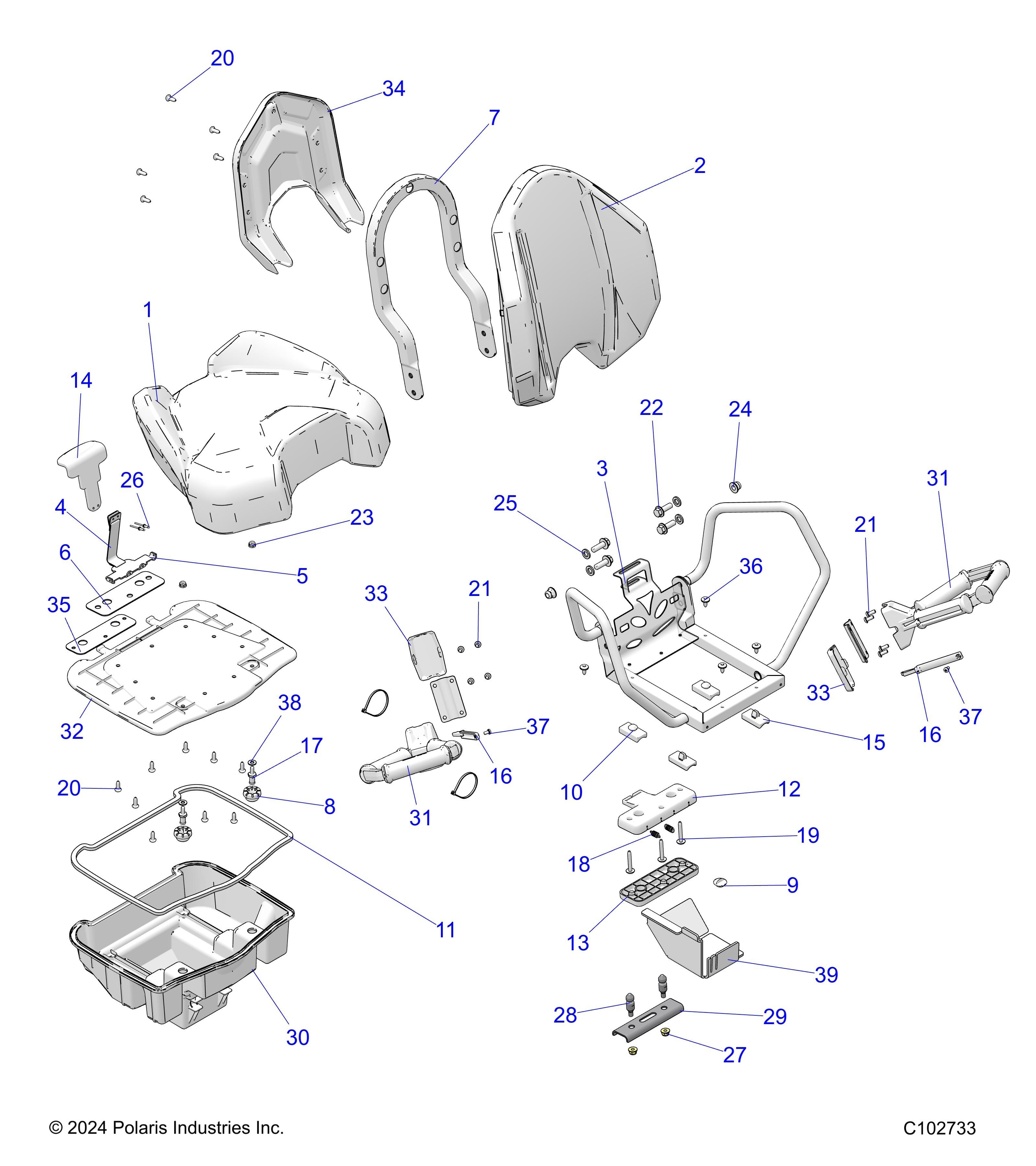 CARROSSERIE SIEGE PASSAGER POUR SPORTSMAN TOURING 850 48 2025