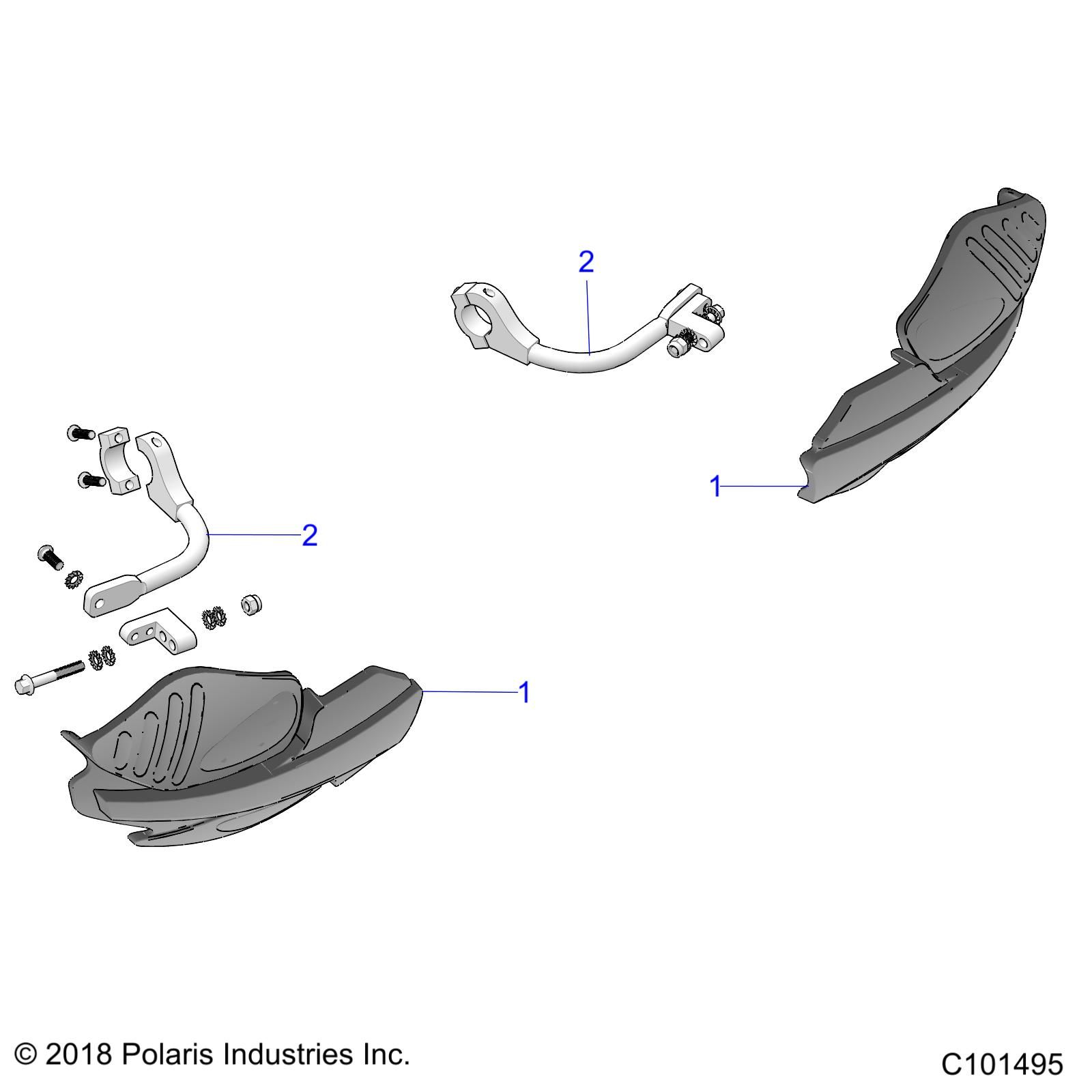 CARROSSERIE PROTEGE MAINS POUR SPORTSMAN 570 6X6 EPS LE EU R01 2023