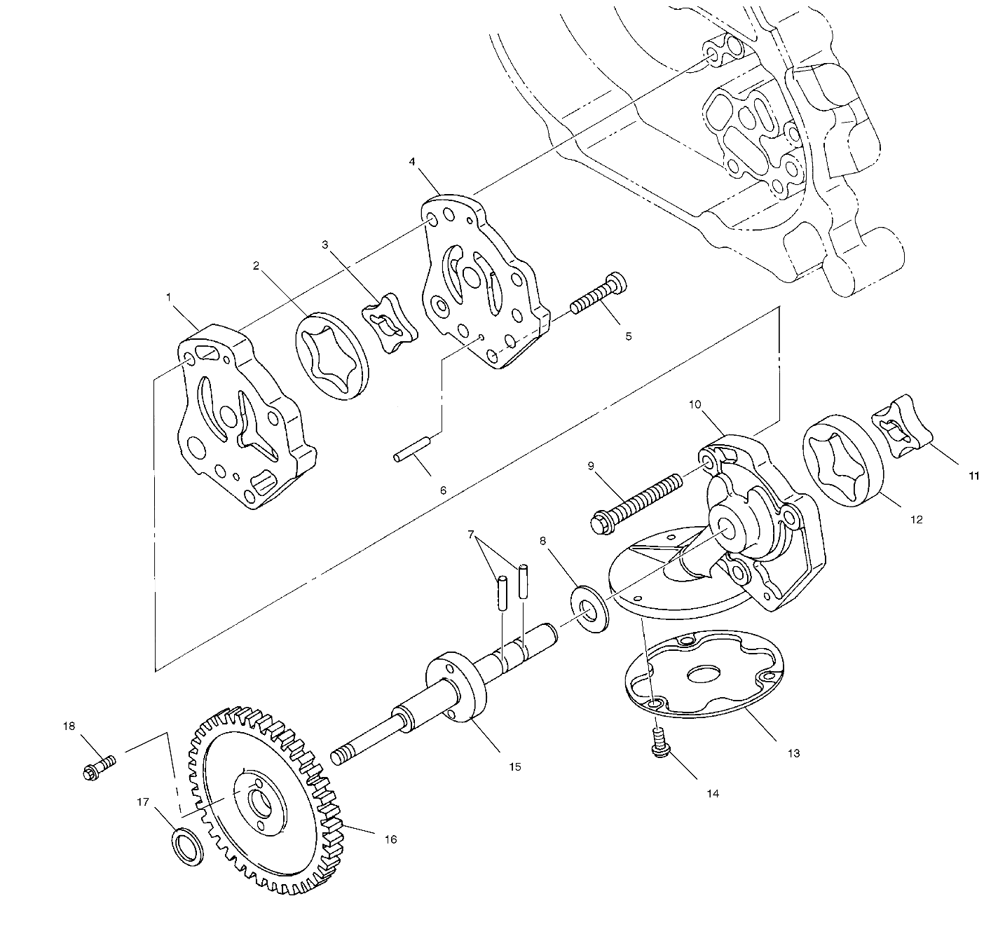CARROSSERIE POMPE A HUILE POUR SPORTSMAN 500 ALL OPTIONS 2002