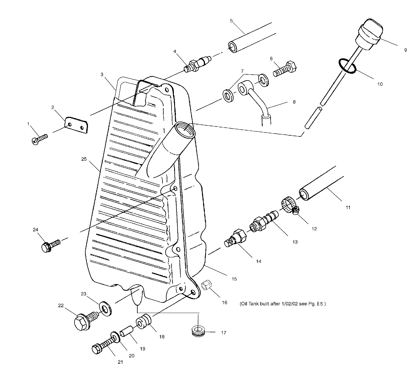CARROSSERIE RESERVOIR DHUILE IF BUILT BEFORE 10202 POUR BIG BOSS 6X6 2001
