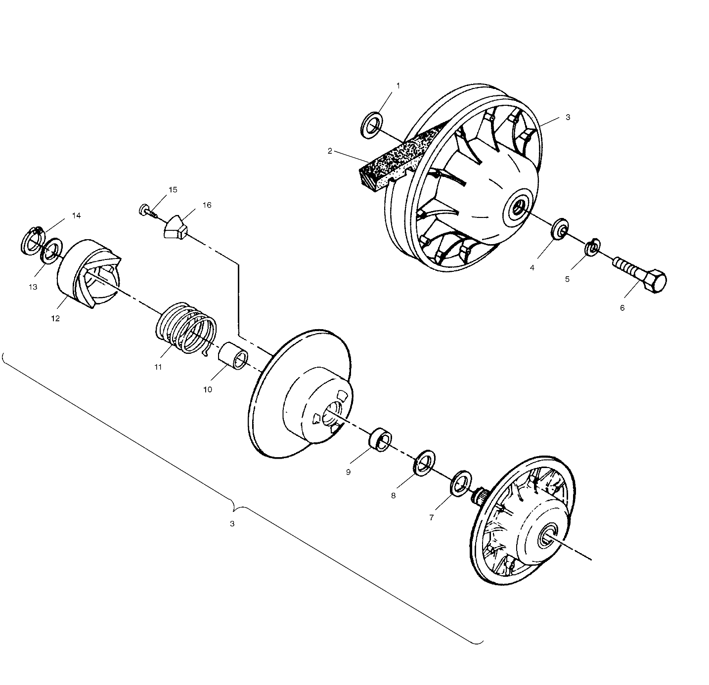 TRANSMISSION EMBRAYAGE POUR BIG BOSS 6X6 2002