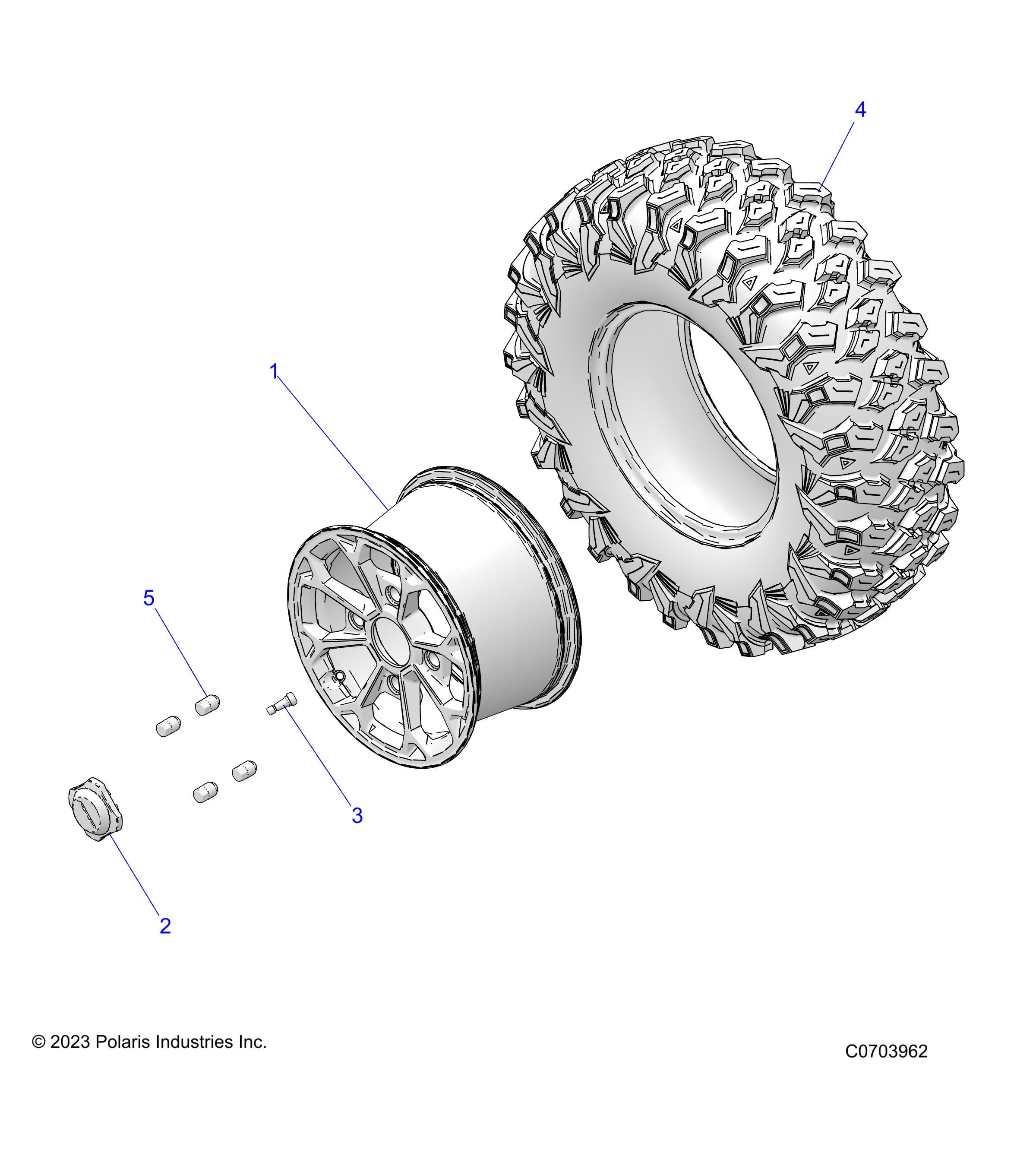 ROUES ROUES AVANT POUR RZR XP 4 1000 ULTIMATE RC R01 2024