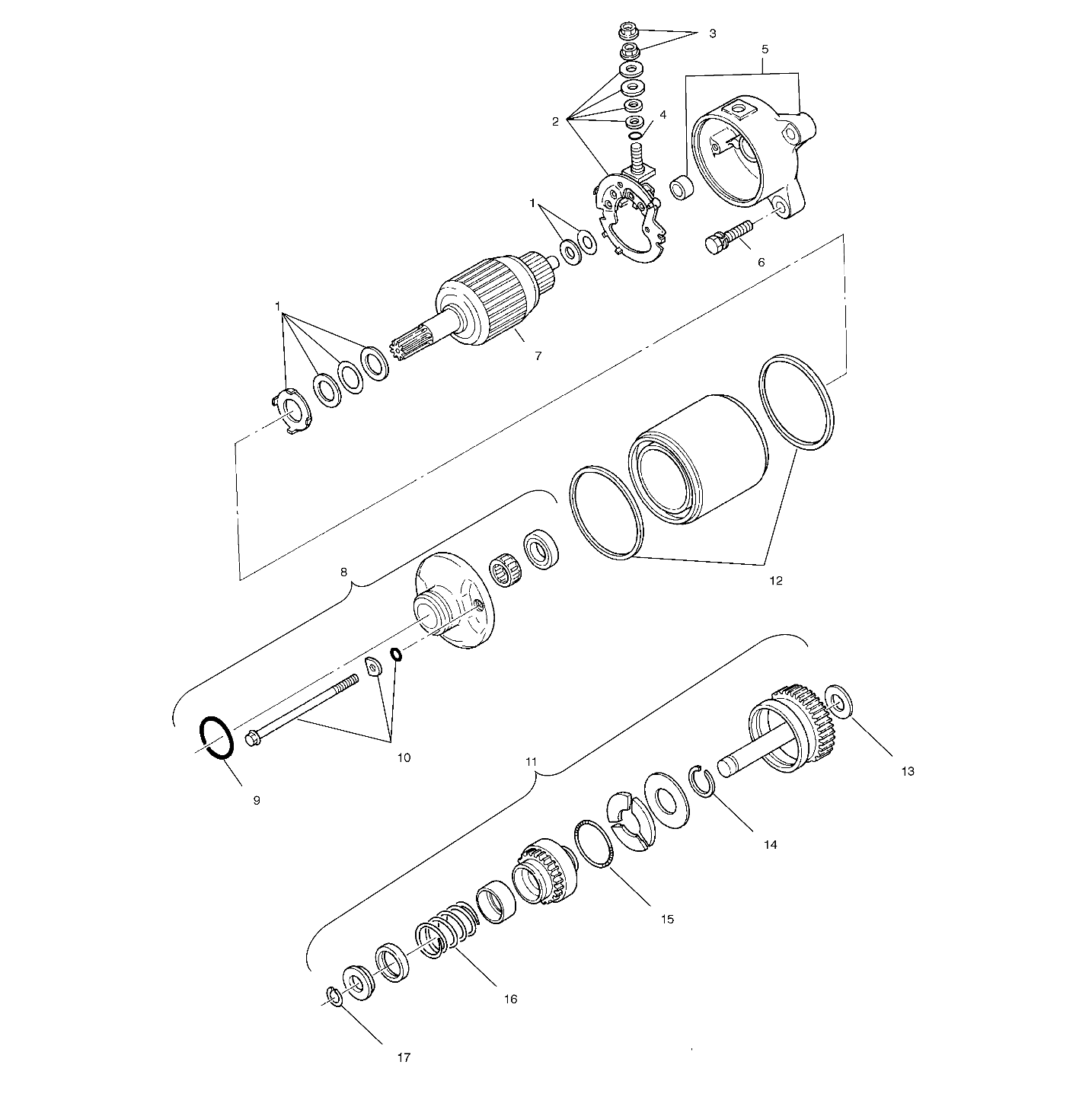 MOTEUR DEMARREUR POUR SPORTSMAN 400 2002