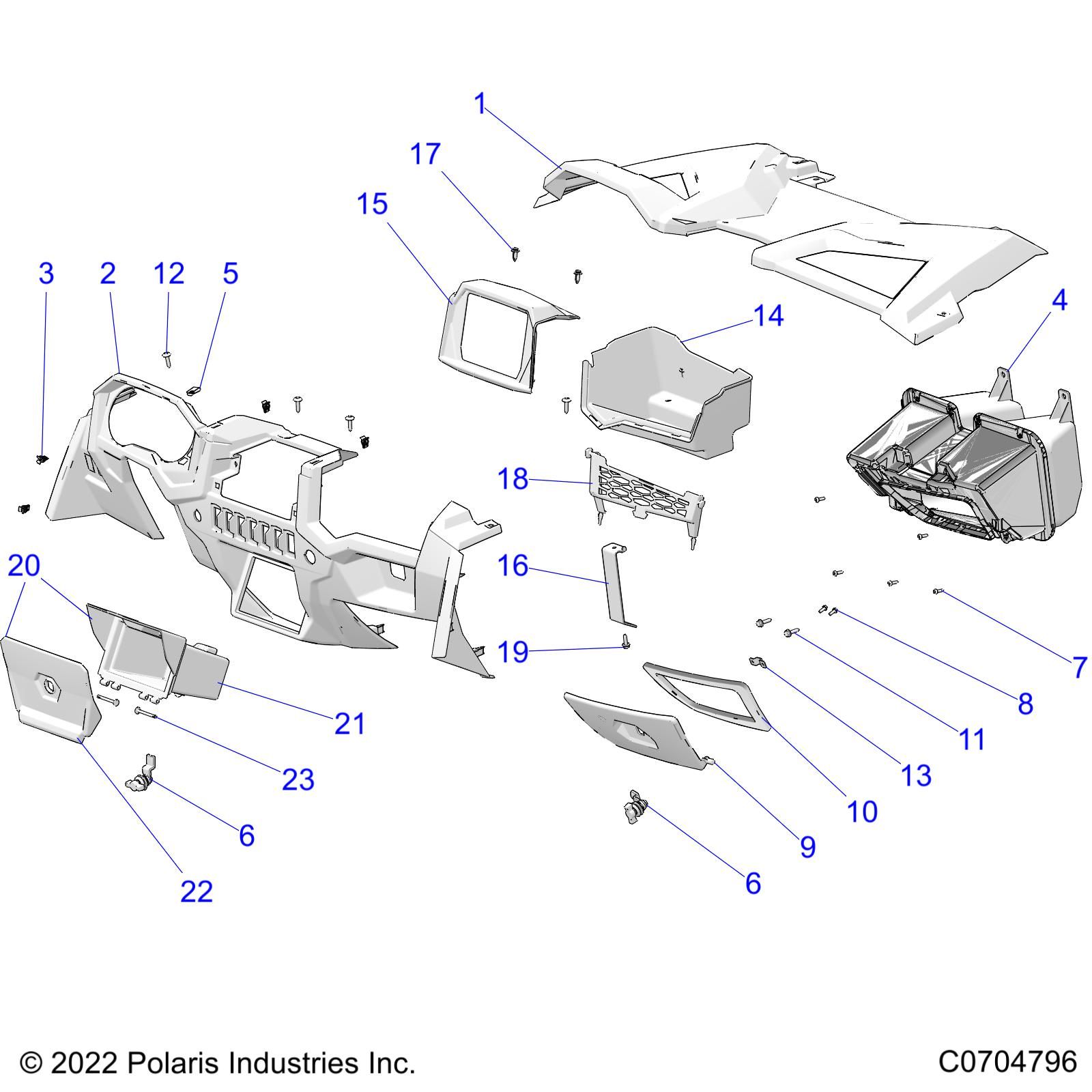 BODY DASH AND GLOVEBOX RIDE COMMAND POUR RZR 900 TRAIL ULTIMATE 2022