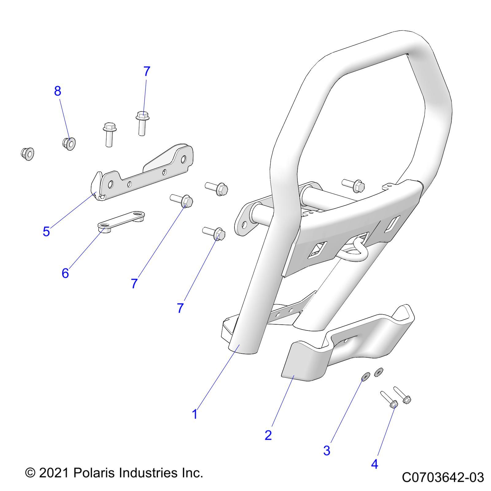 ACCESSORY BUMPER AND RELATED POUR RZR XP 1000 TRACTOR 2022