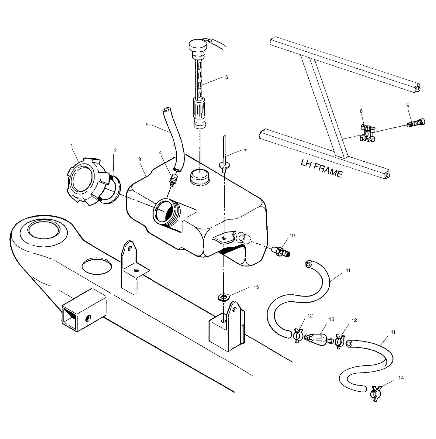 CARROSSERIE RESERVOIR DHUILE POUR SCRAMBLER 400 2X4 2002
