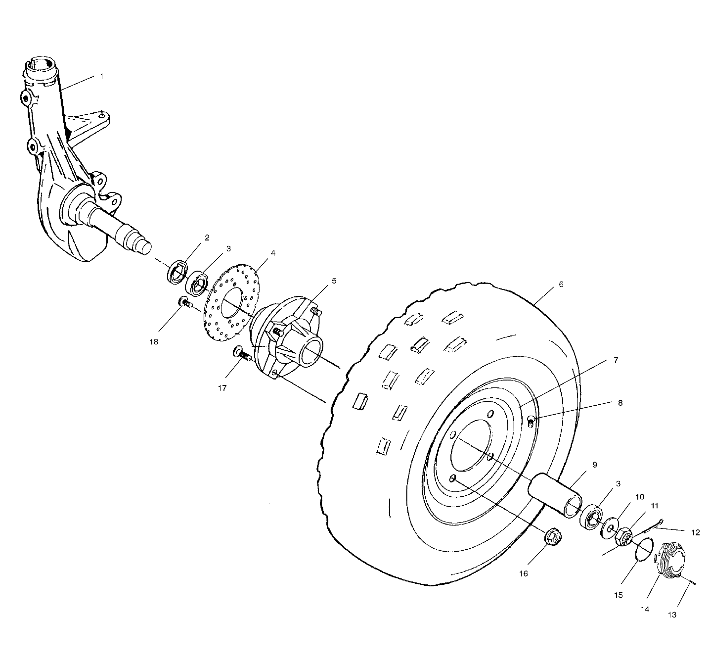 ROUES ROUE AVANT POUR SCRAMBLER 400 2X4 2002