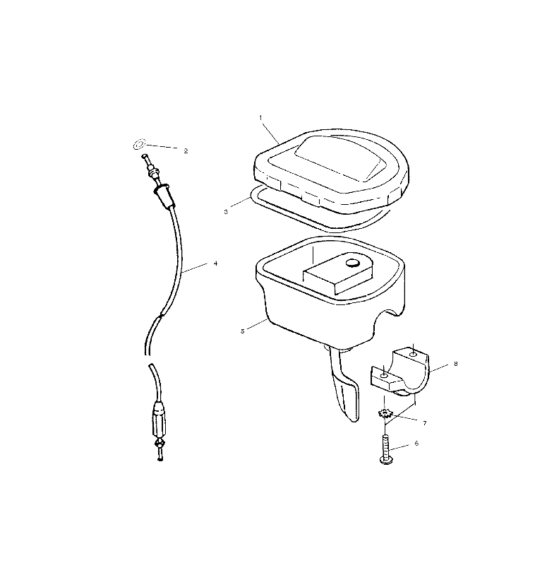 COMMANDES ACCELERATEURCABLE POUR SCRAMBLER 500 2X4 2002