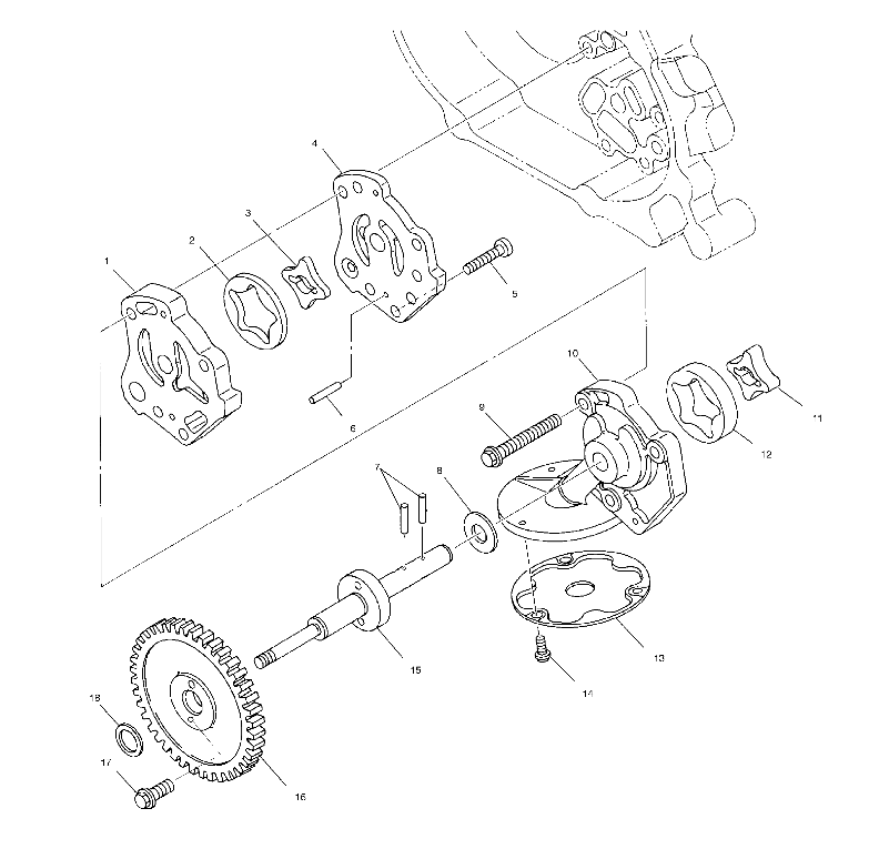 CARROSSERIE POMPE A HUILE POUR SCRAMBLER 500 2X4 2002