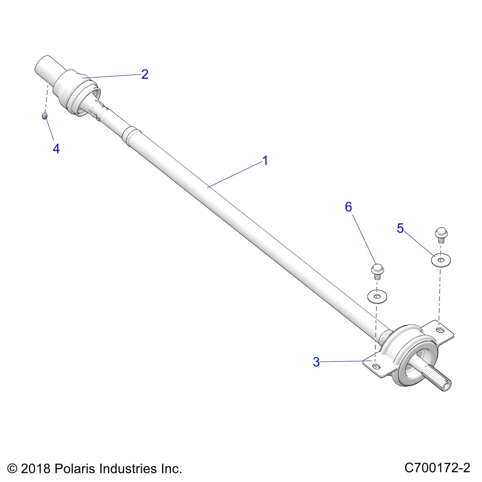 TRANSMISSION ARBRE PROPULSION ARRIERE POUR GENERAL XP4 1000 DELUXE 2022