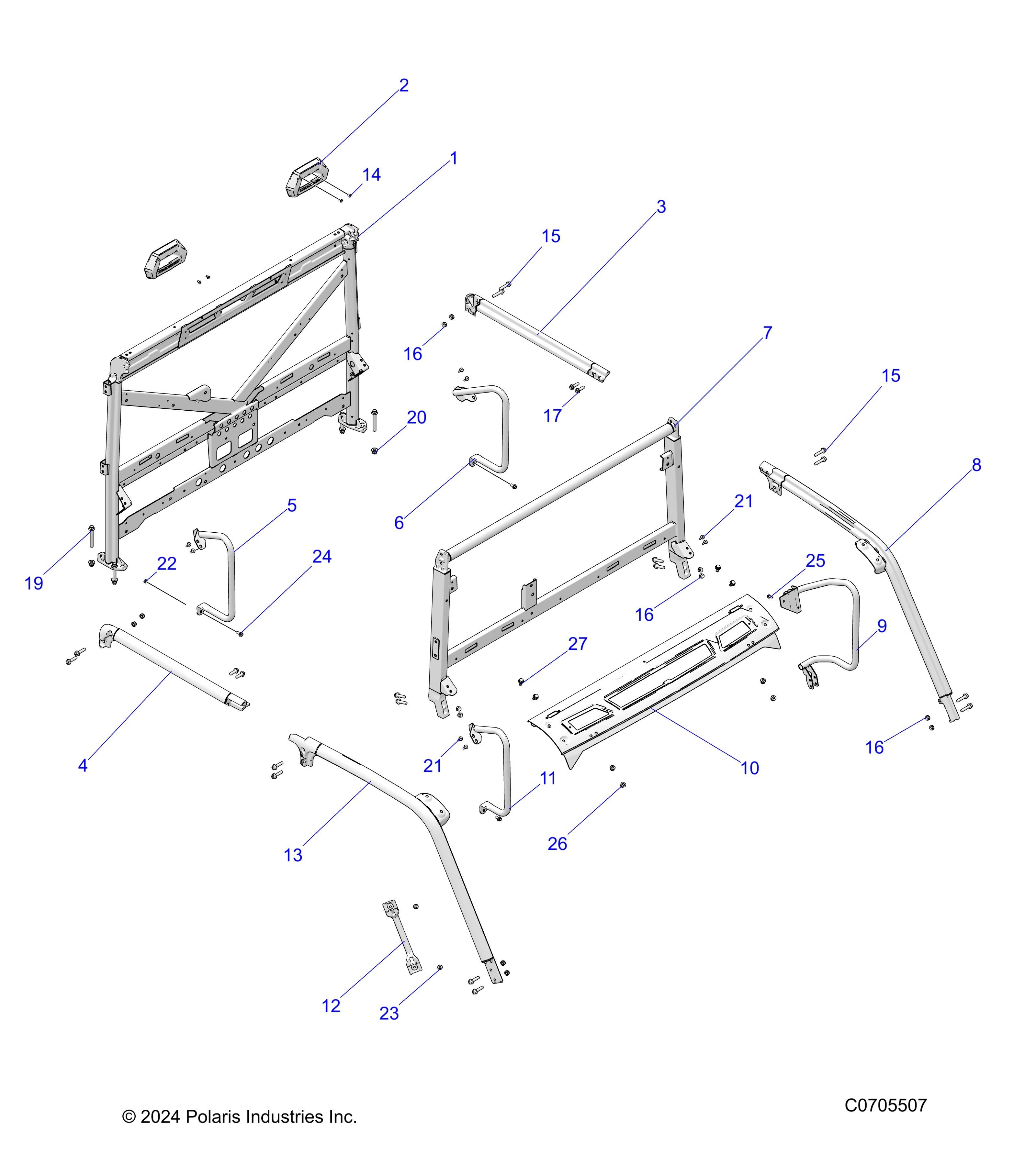 CHASSIS CADRE CABINE POUR RANGER 1000 XP CREW WATERFOWL 2025