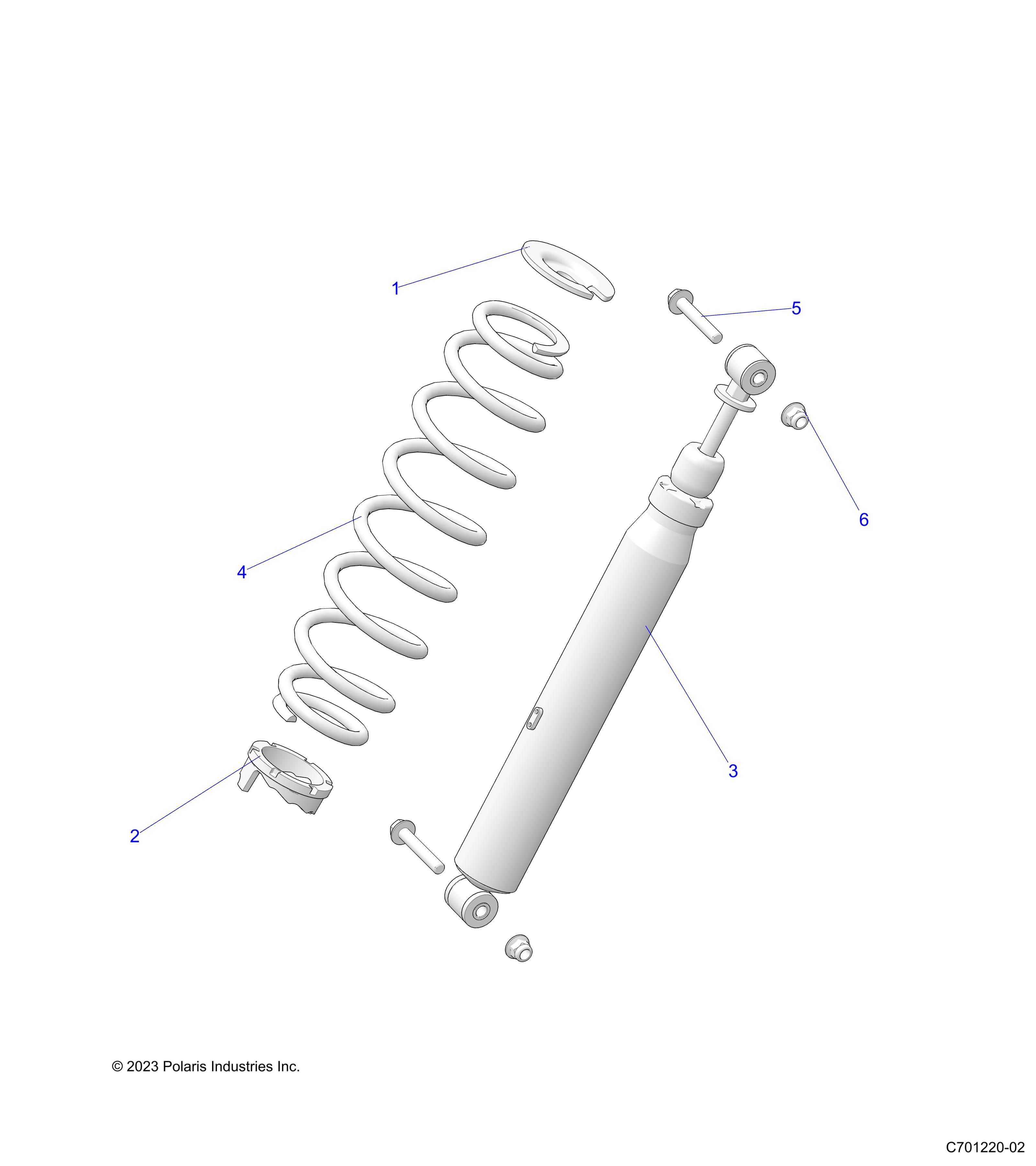 SUSPENSION REAR SHOCK MOUNTING POUR RANGER 1000 EPS 2023