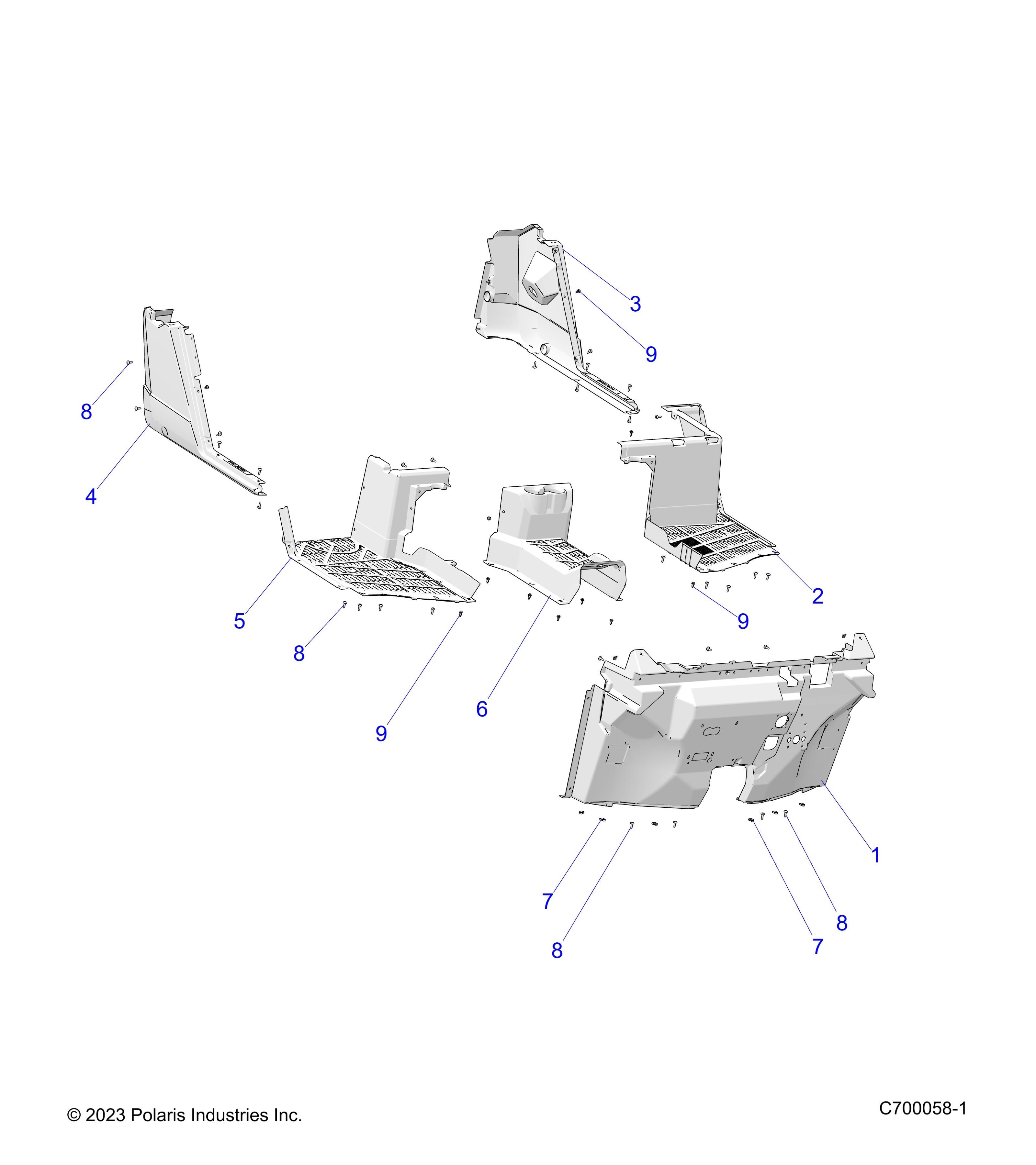 CARROSSERIE PLANCHER ET ROCKER POUR RANGER 1000 XP 2024