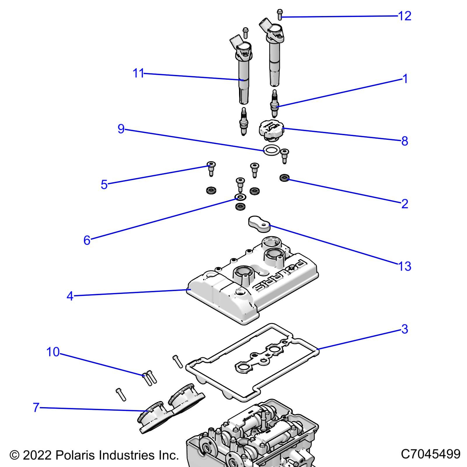 MOTEUR ACCELERATEUR ET COUVERCLE DE SOUPAPES POUR RZR 64 T 2022