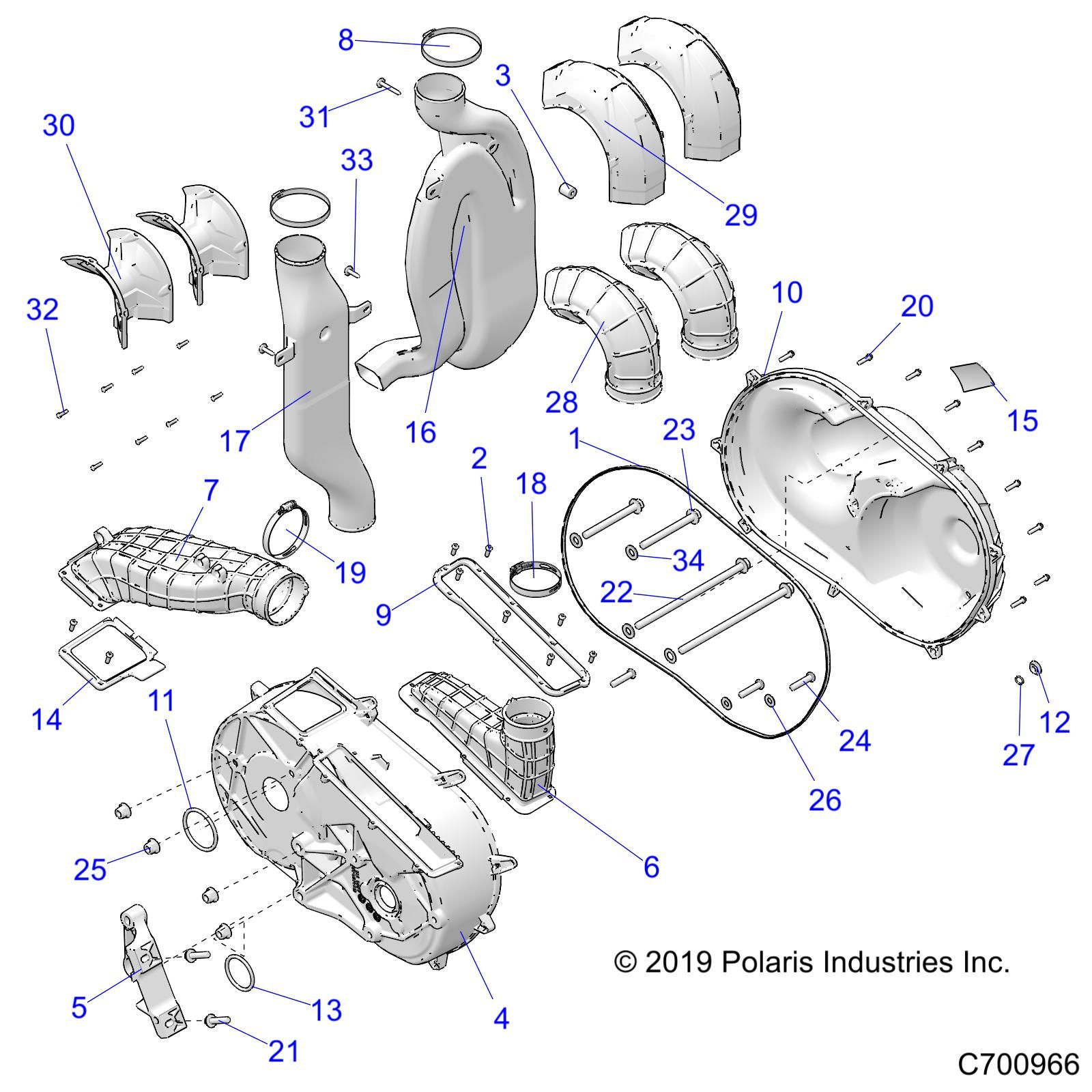 TRANSMISSION CARTER DEMBRAYAGE POUR RANGER CREW XP1000 EPS HIGH LIFTER 2020