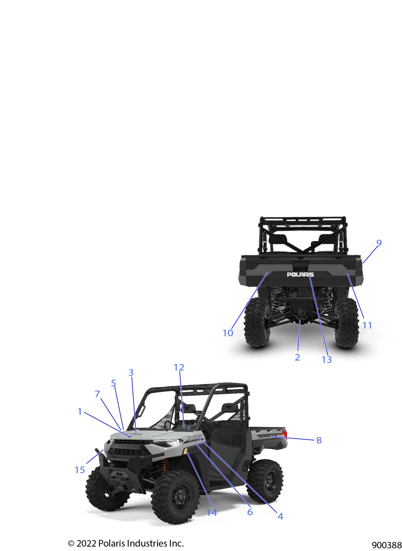 CARROSSERIE AUTOCOLLANTS DESIGN POUR RANGER XP 1000 2022