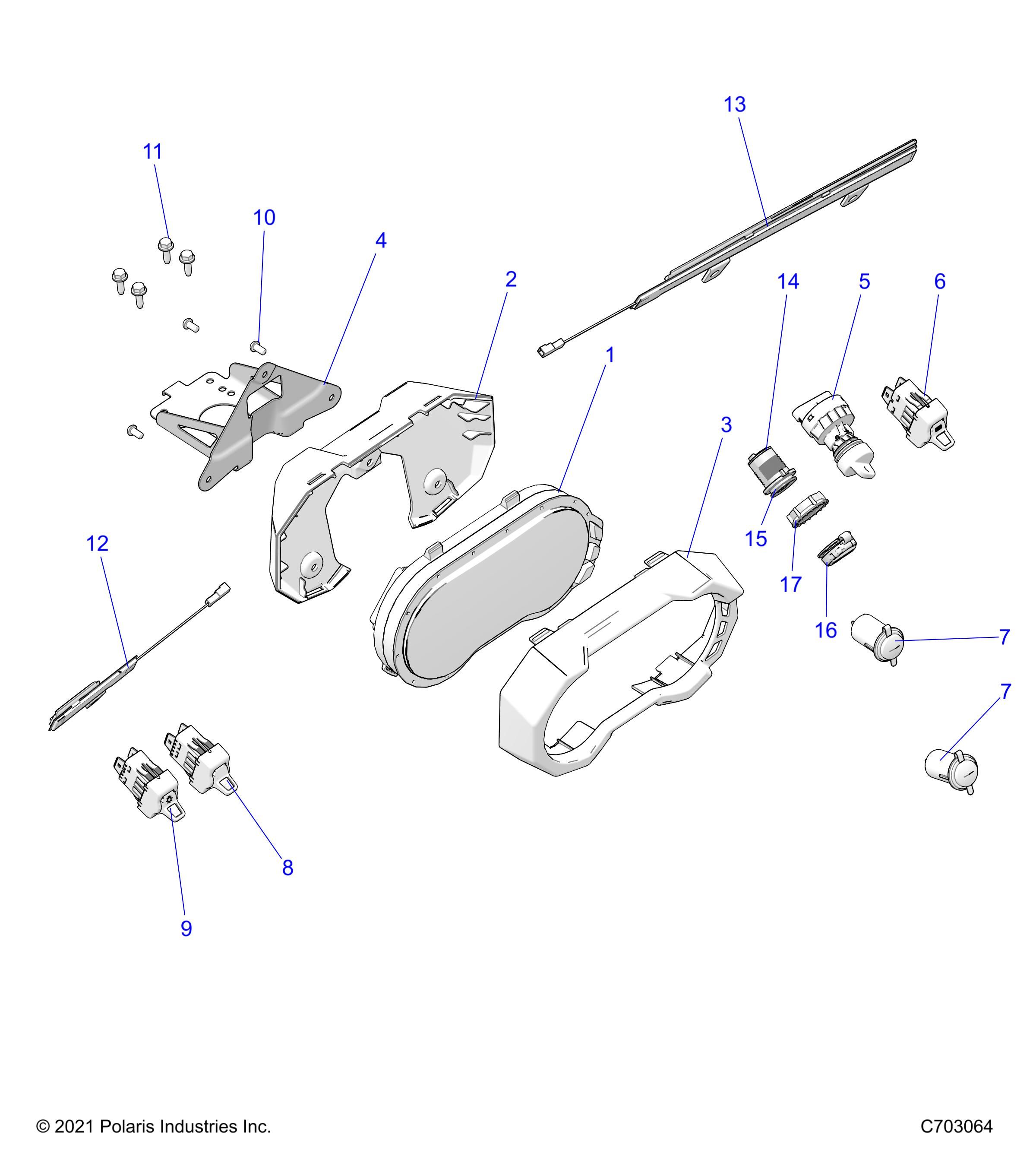 ELECTRIQUE INSTRUMENTS DU TABLEAU DE BORDS ET CONTROLEURS POUR RZR PRO R 4 SPORT R01 2023