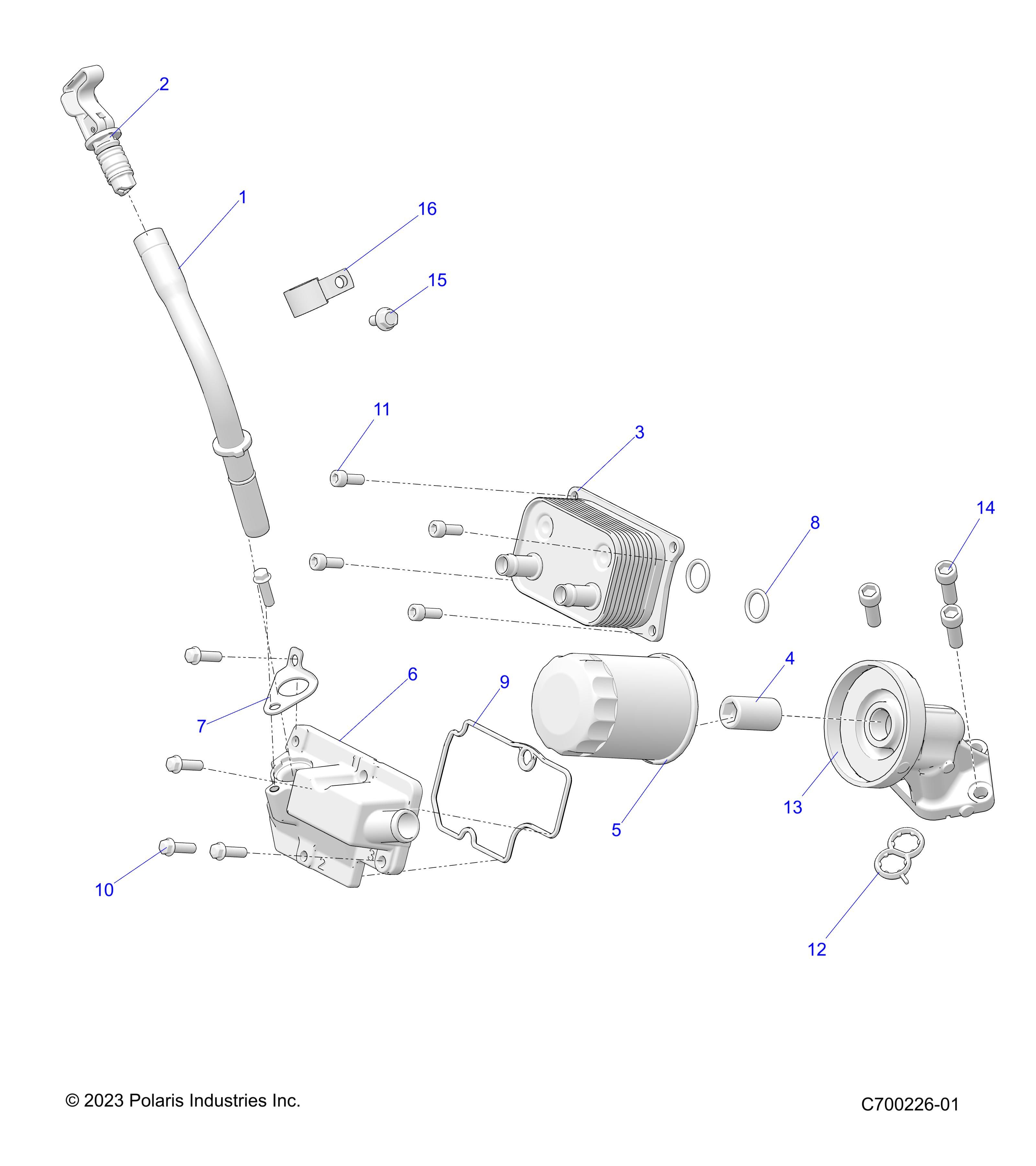 MOTEUR JAUGE ET FILTRE A HUILE POUR RANGER CREW XP 1000 NSTR R01 2023