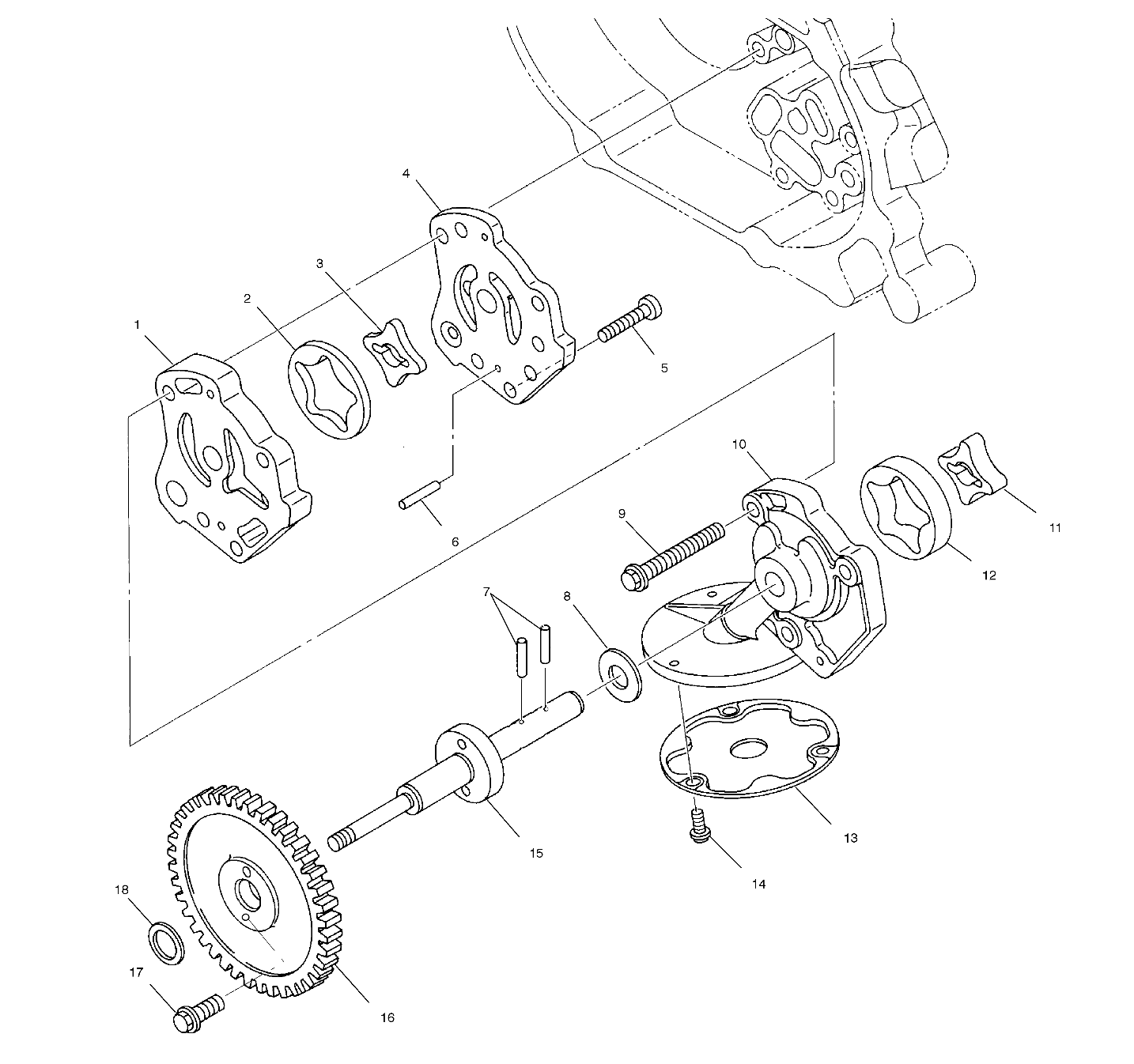 CARROSSERIE POMPE A HUILE POUR SCRAMBLER 500 4X4 2002