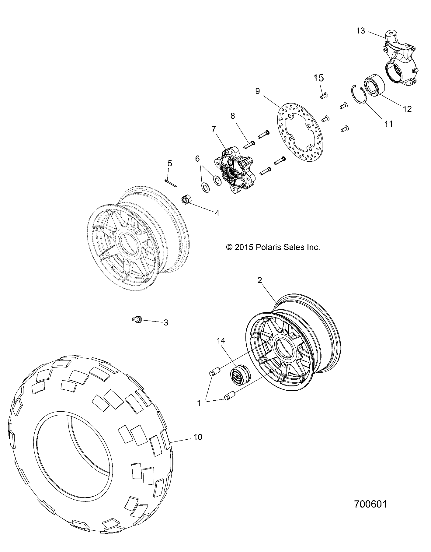 ROUES ROUES AVANT POUR RZR 570 EU 2016