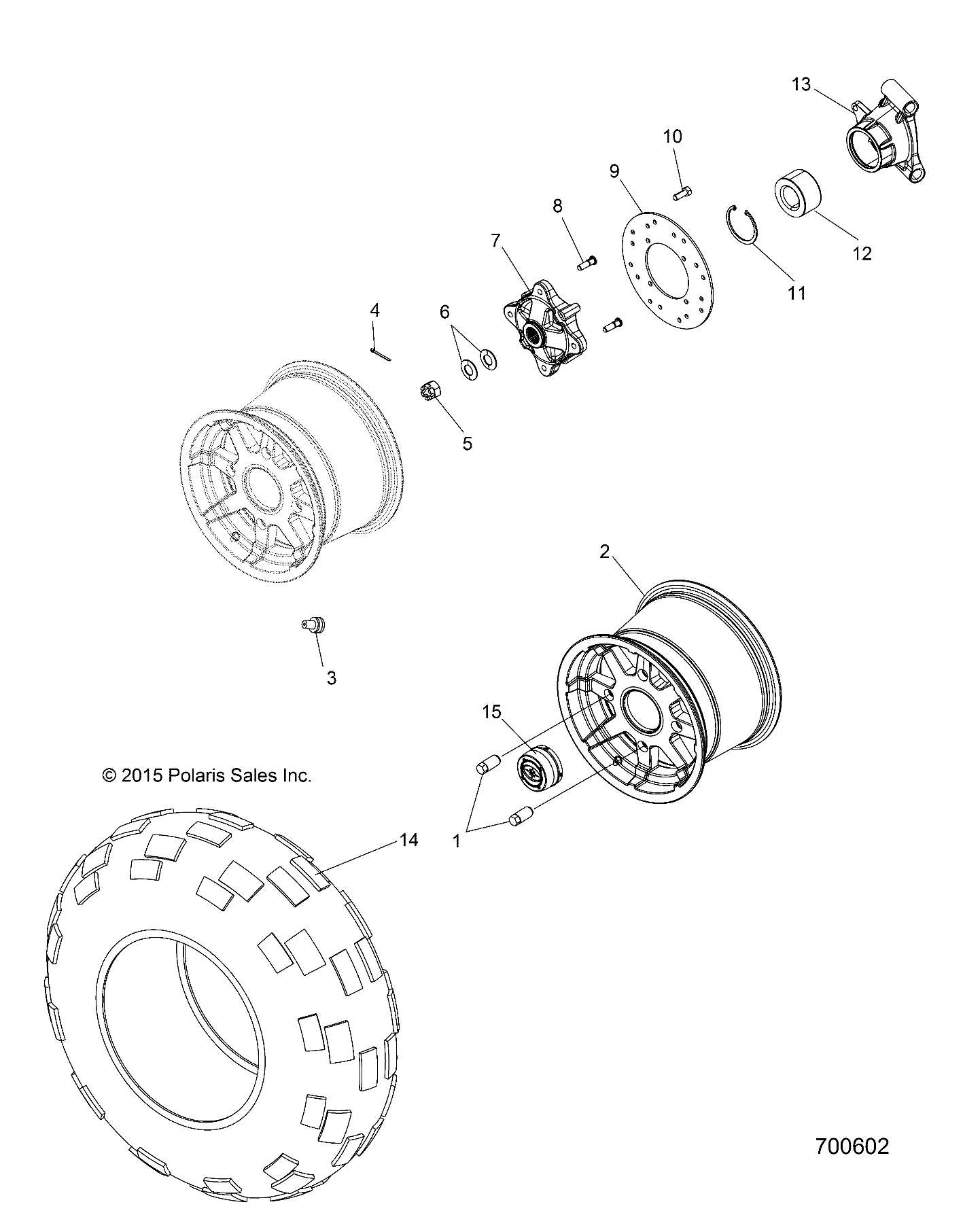 ROUES ROUES ARRIERE POUR RZR 570 EU 2016
