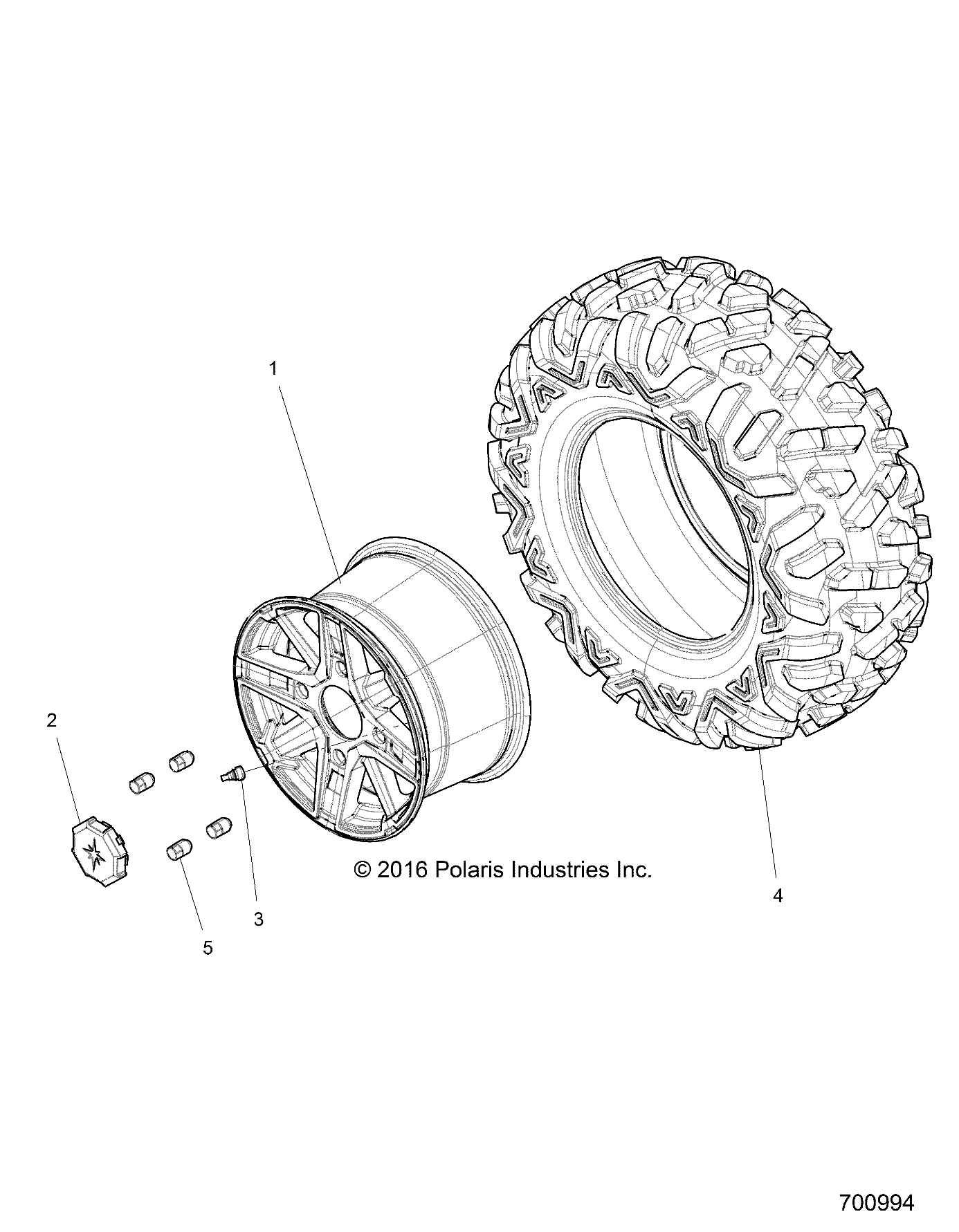 ROUES ROUES ARRIERE POUR RZR XP TURBO 2016