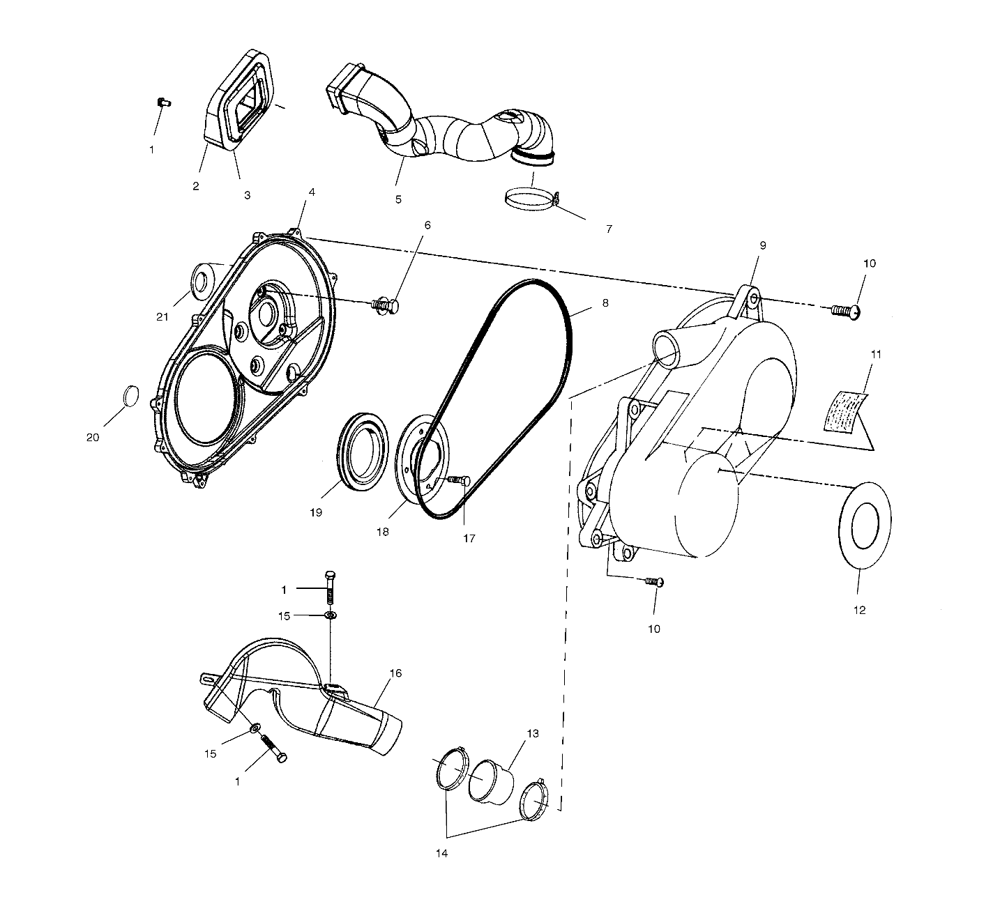 TRANSMISSION CARTER DEMBRAYAGE POUR MAGNUM 325 2X4 2002