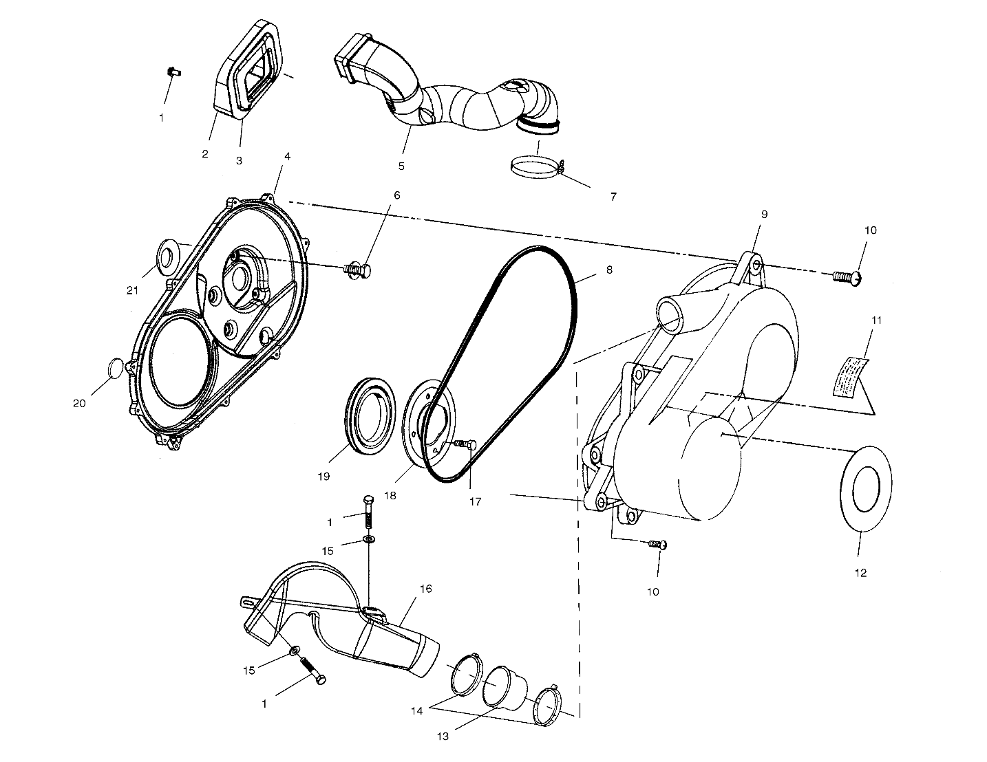 TRANSMISSION CARTER DEMBRAYAGE POUR MAGNUM 325 4X4 2002
