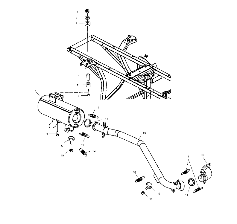 MOTEUR SYSTEME DECHAPPEMENT POUR MAGNUM 500 2002