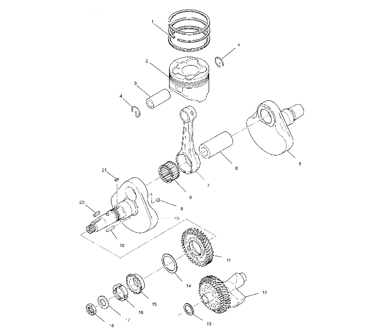 MOTEUR VILBREQUIN ET PISTON POUR MAGNUM 500 RMK 2002