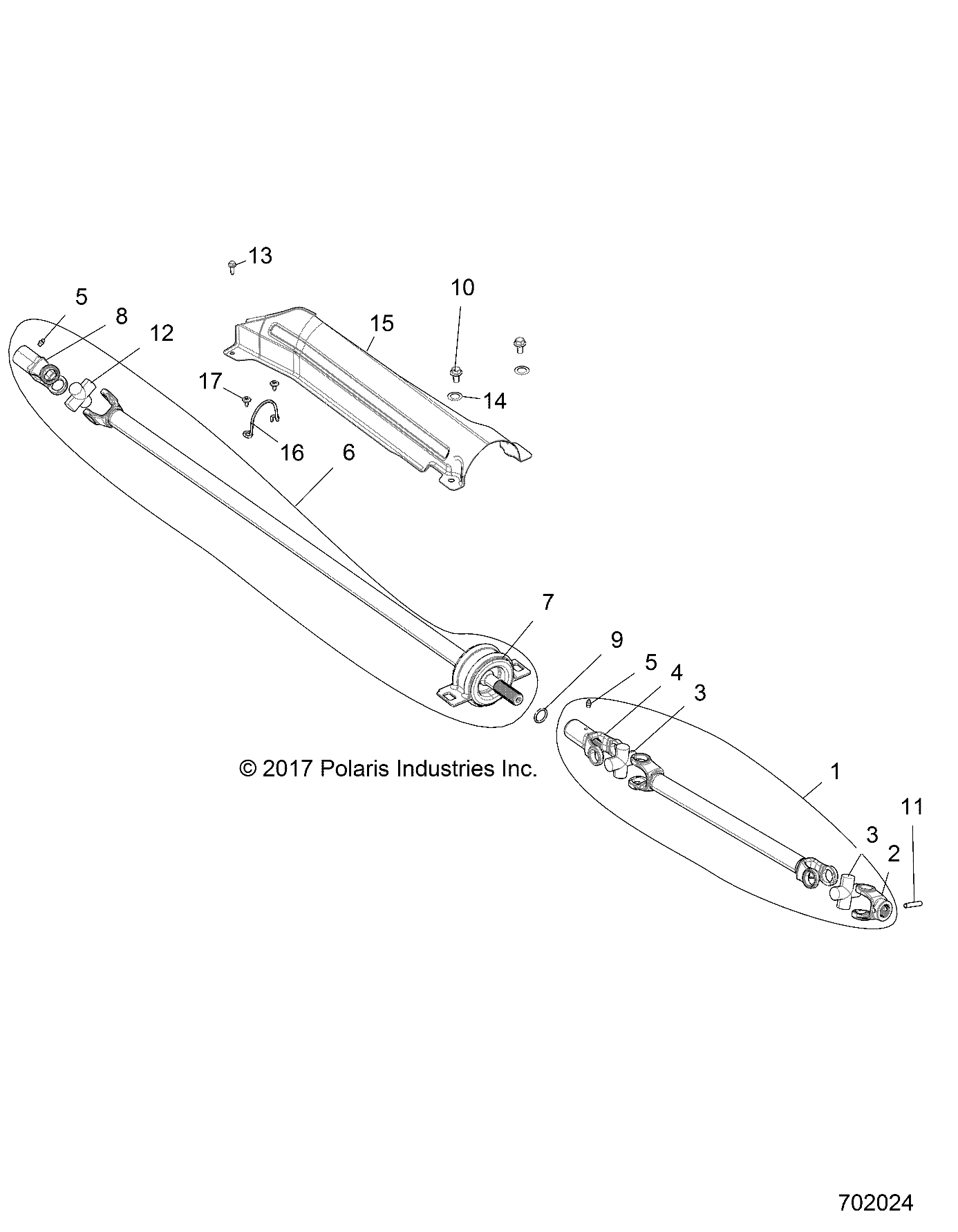 TRANSMISSION ARBRE PROPULSION AVANT POUR RZR XP1000 2020