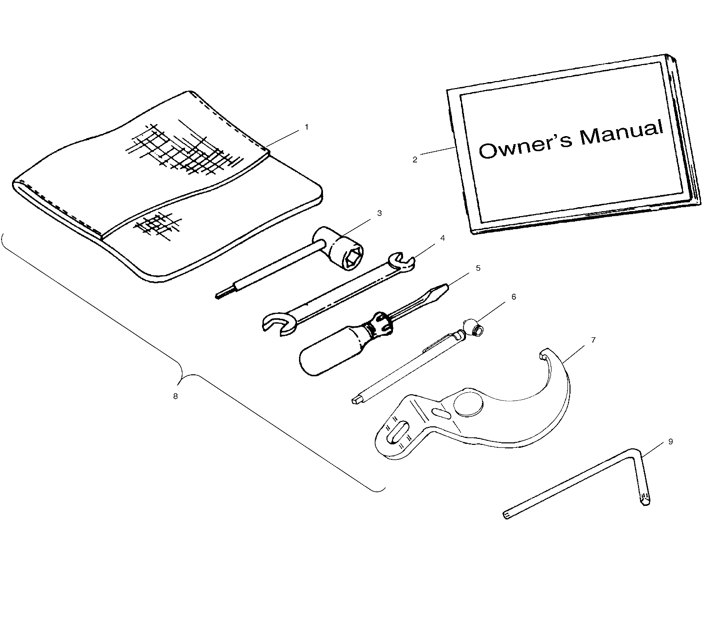 REFERENCES TROUSSE A OUTILS POUR XPLORER 400 2002