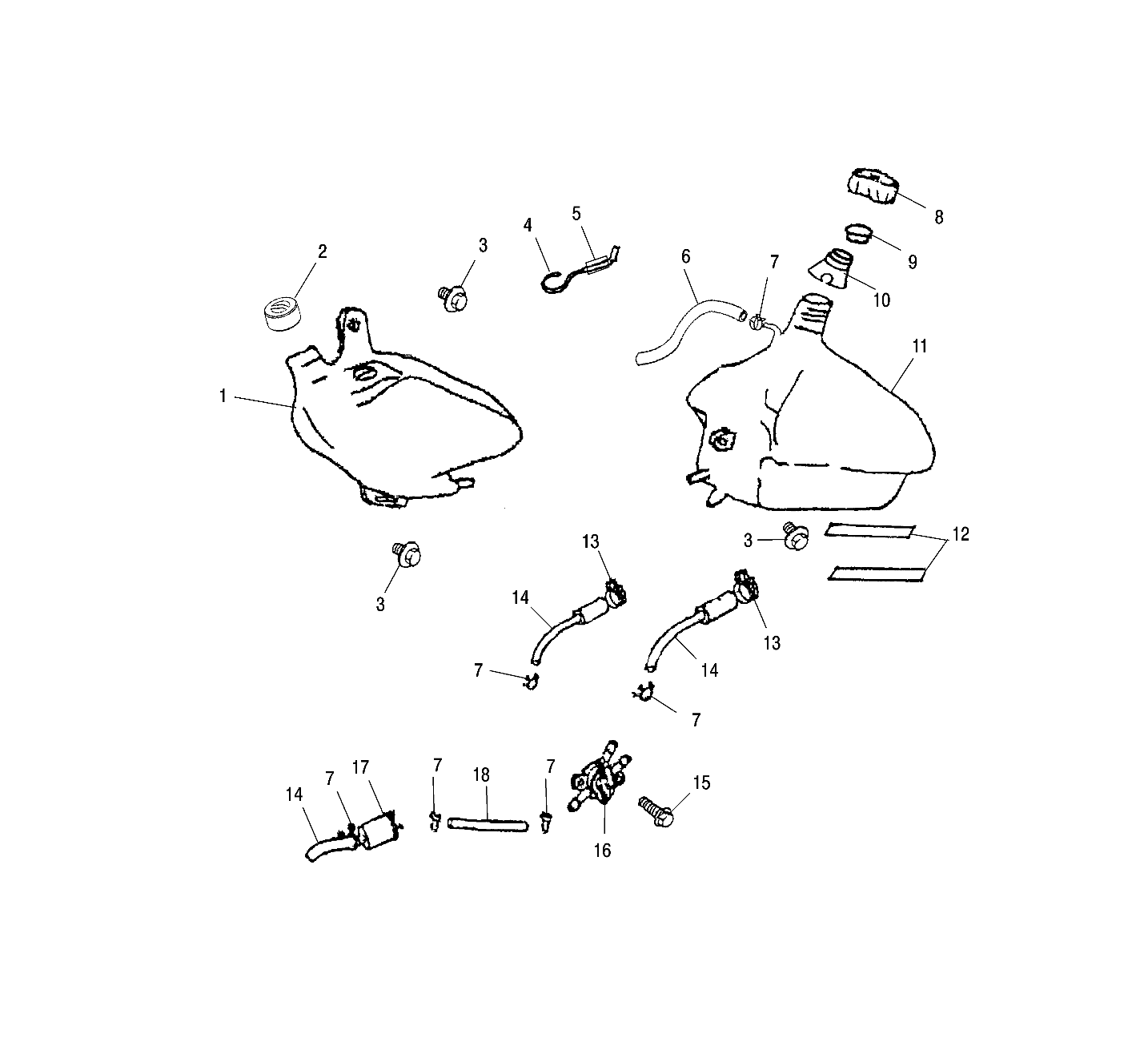 CARROSSERIE RESERVOIR DHUILE POUR SCRAMBLER 50 2001