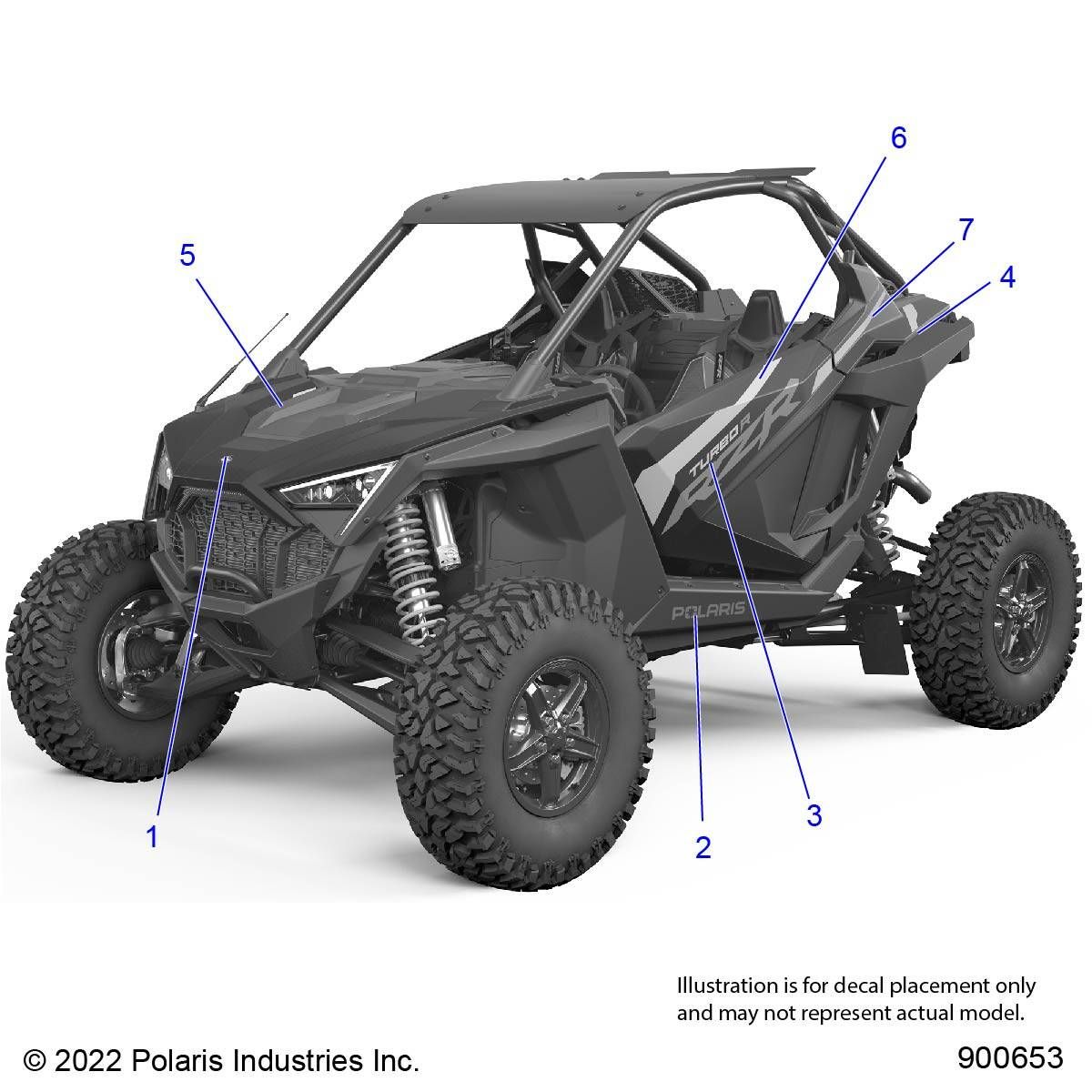 CARROSSERIE AUTOCOLLANTS DESIGN POUR RZR 74 T RCR R02 2023