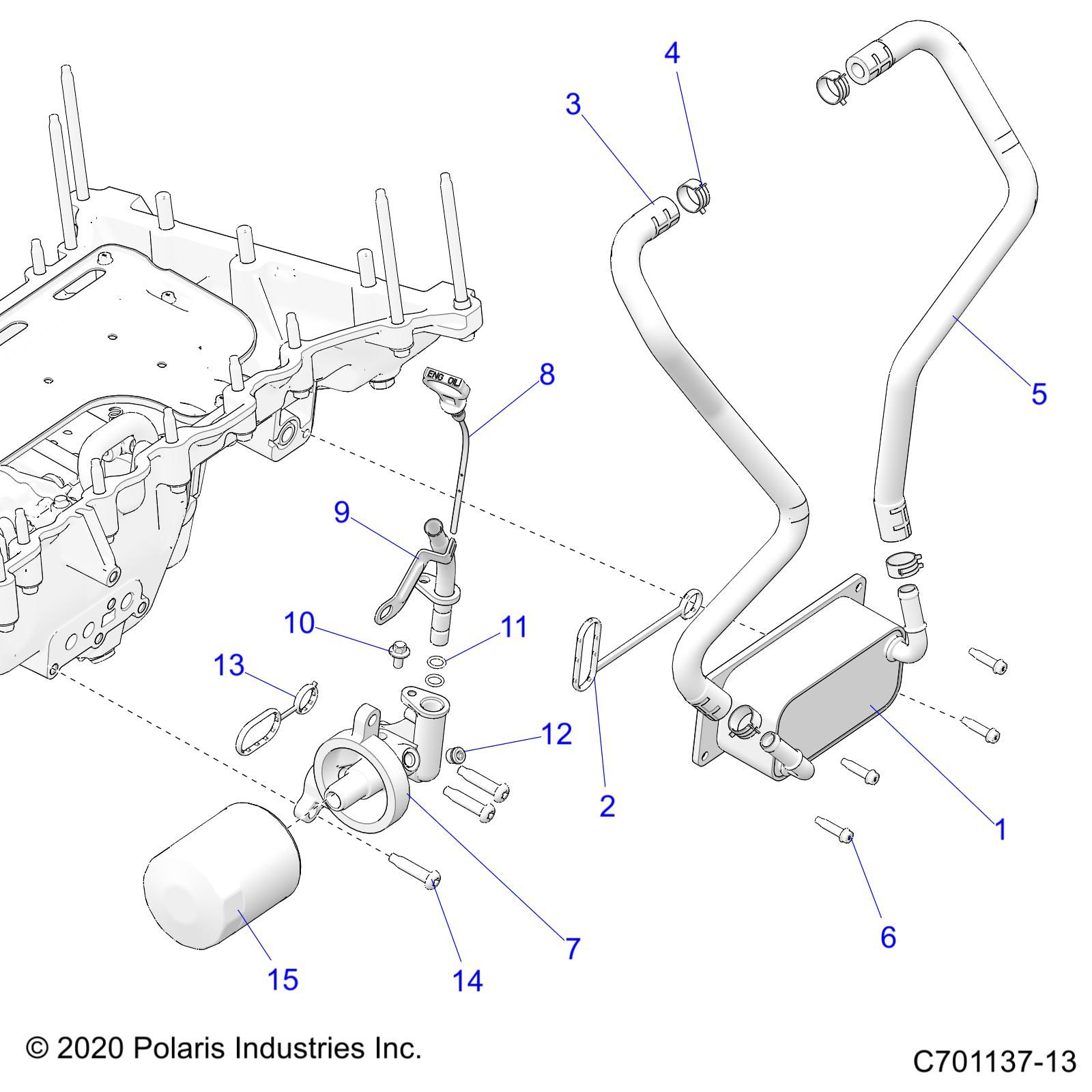 ENGINE OIL FILTER OIL COOLER POUR RZR PRO R 4 PREMIUM 2024