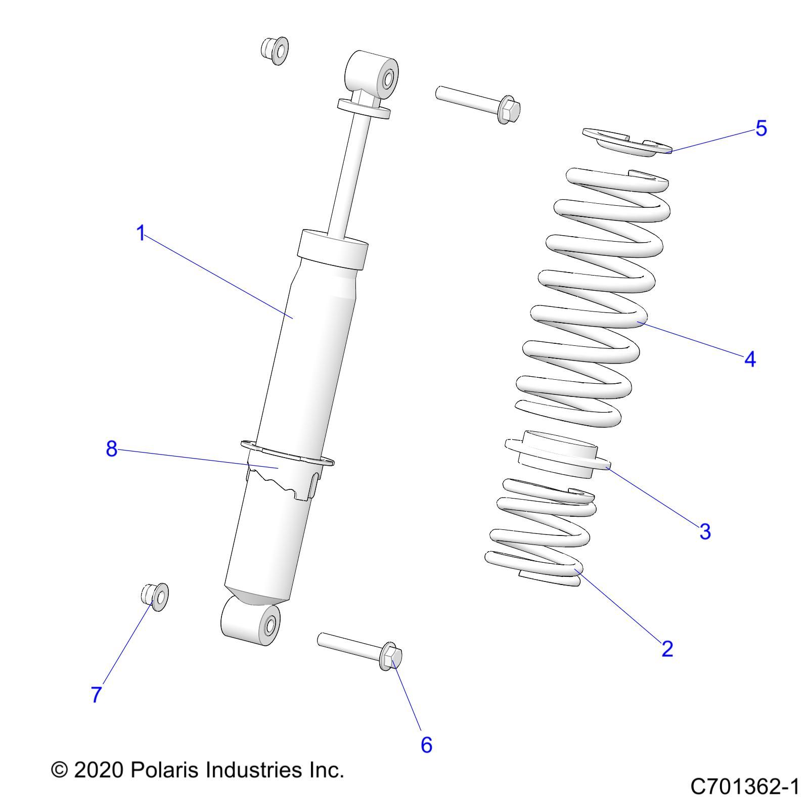 SUSPENSION REAR SHOCK POUR RZR 900 TRAILTRAIL S 2021