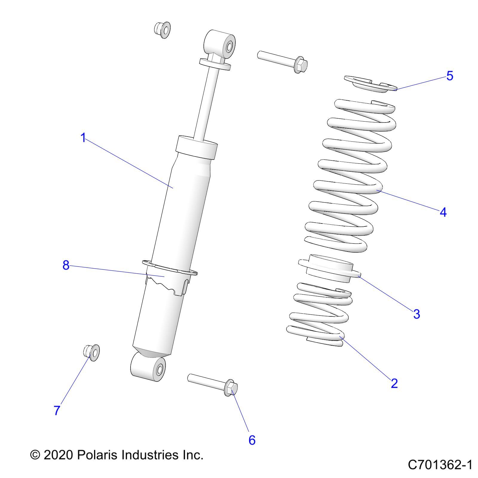 SUSPENSION REAR SHOCK POUR RZR 900 TRAILTRAIL S 2021