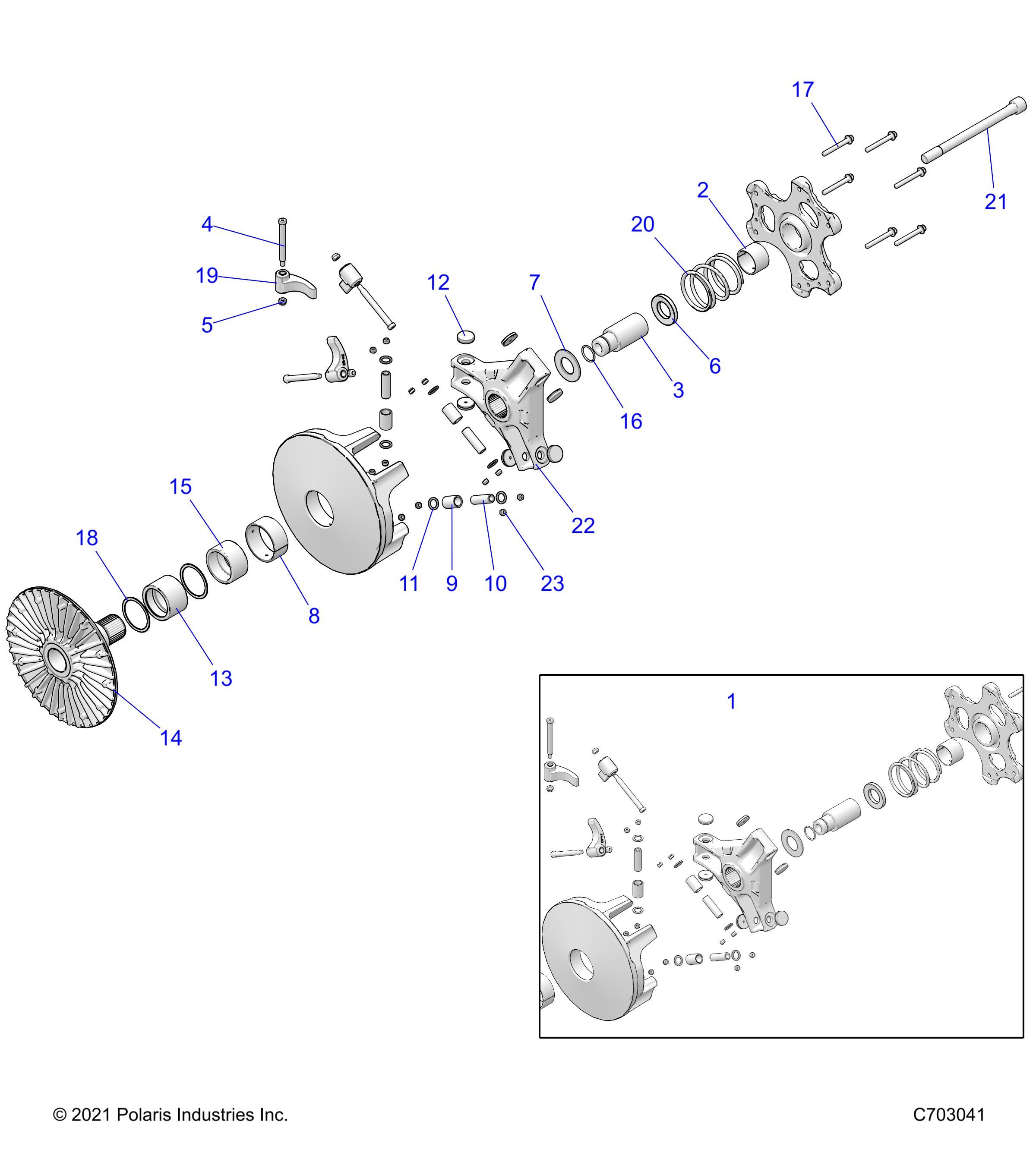 TRANSMISSION EMBRAYAGE PRIMAIRE POUR RZR 64 T 2022