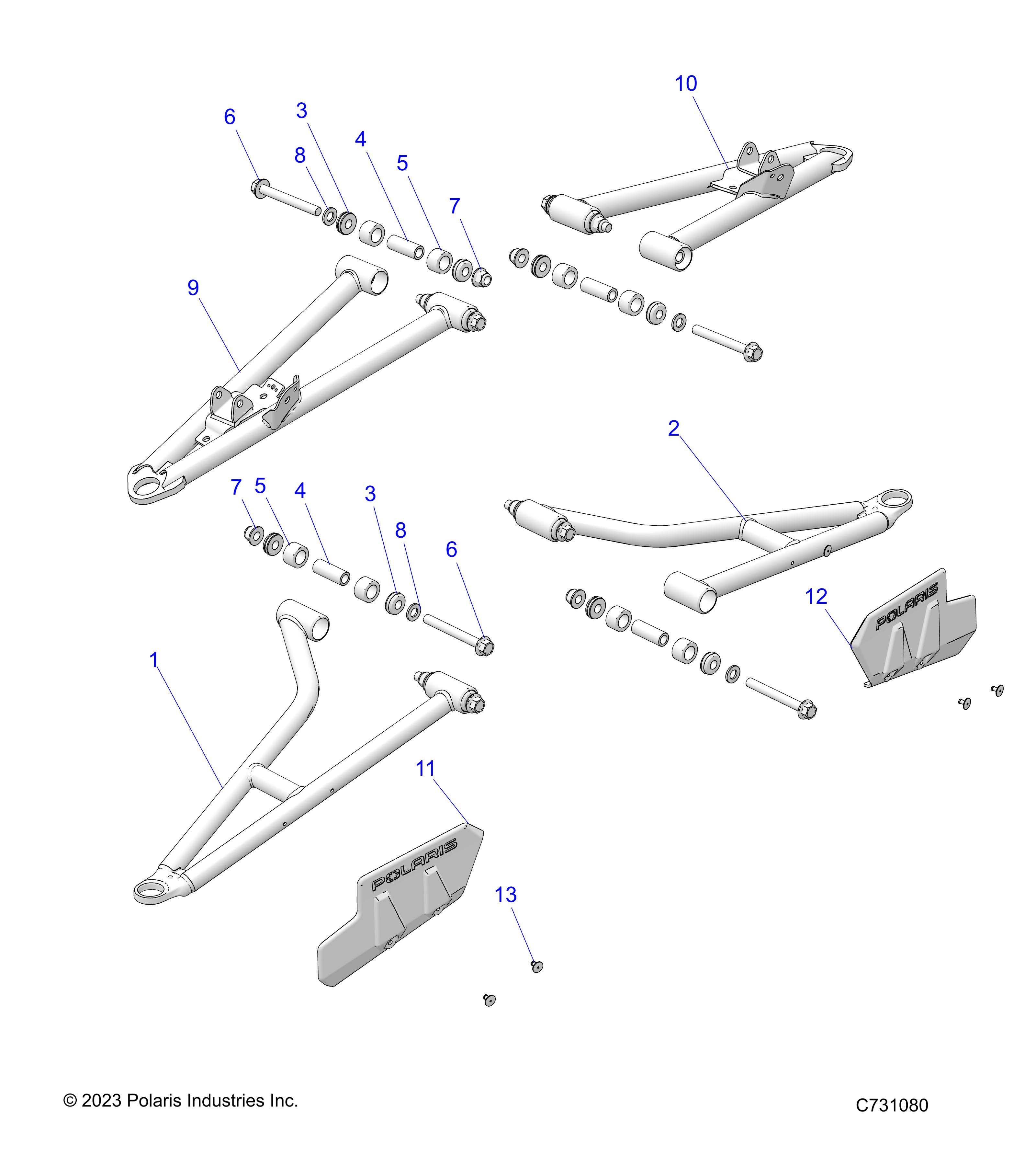SUSPENSION FRONT CONTROL ARMS POUR RANGER 1000 FULL SIZE EPS EU 3PC 2023