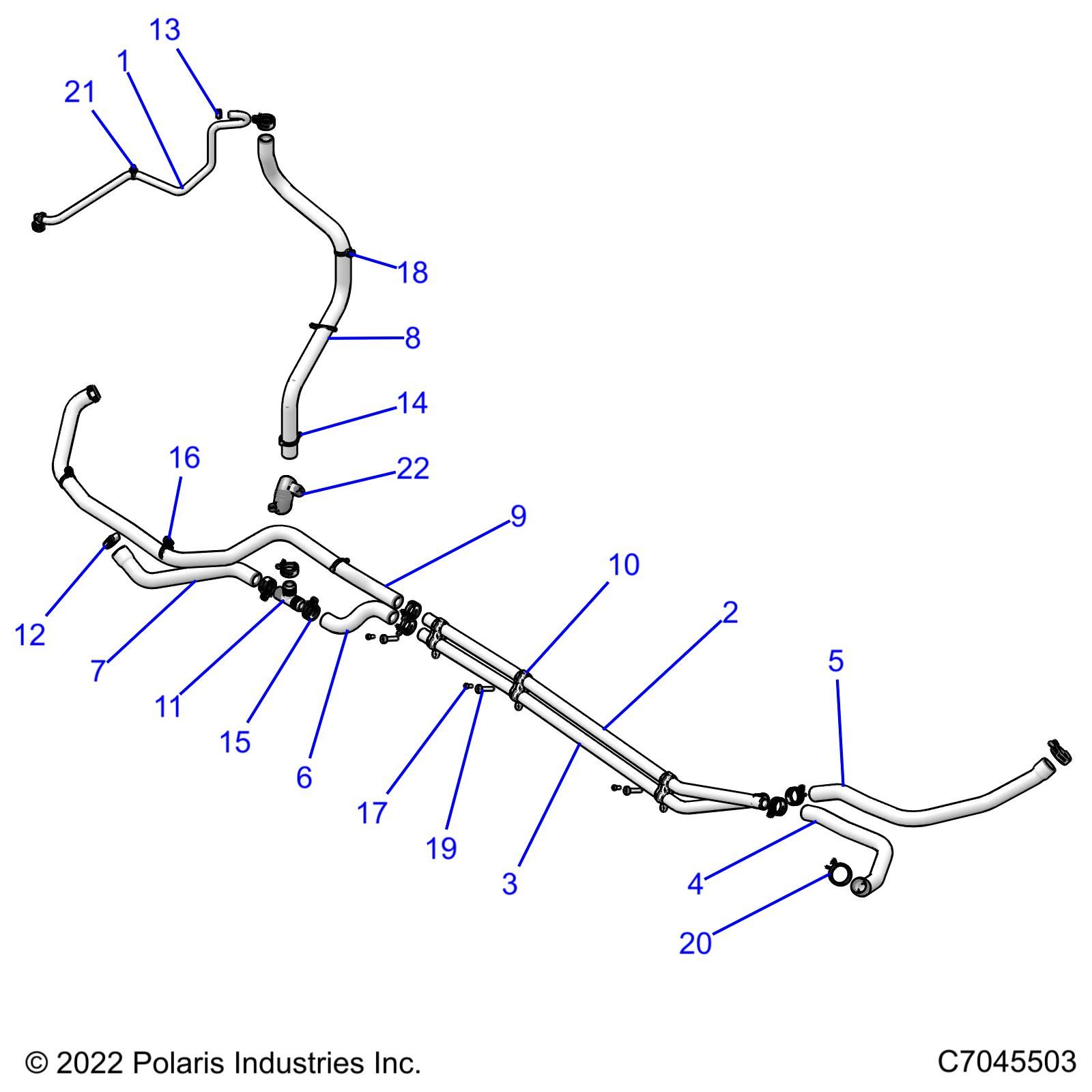 ENGINE COOLING ROUTING ENGINE POUR RZR PRO XP PREMIUM CA 2021