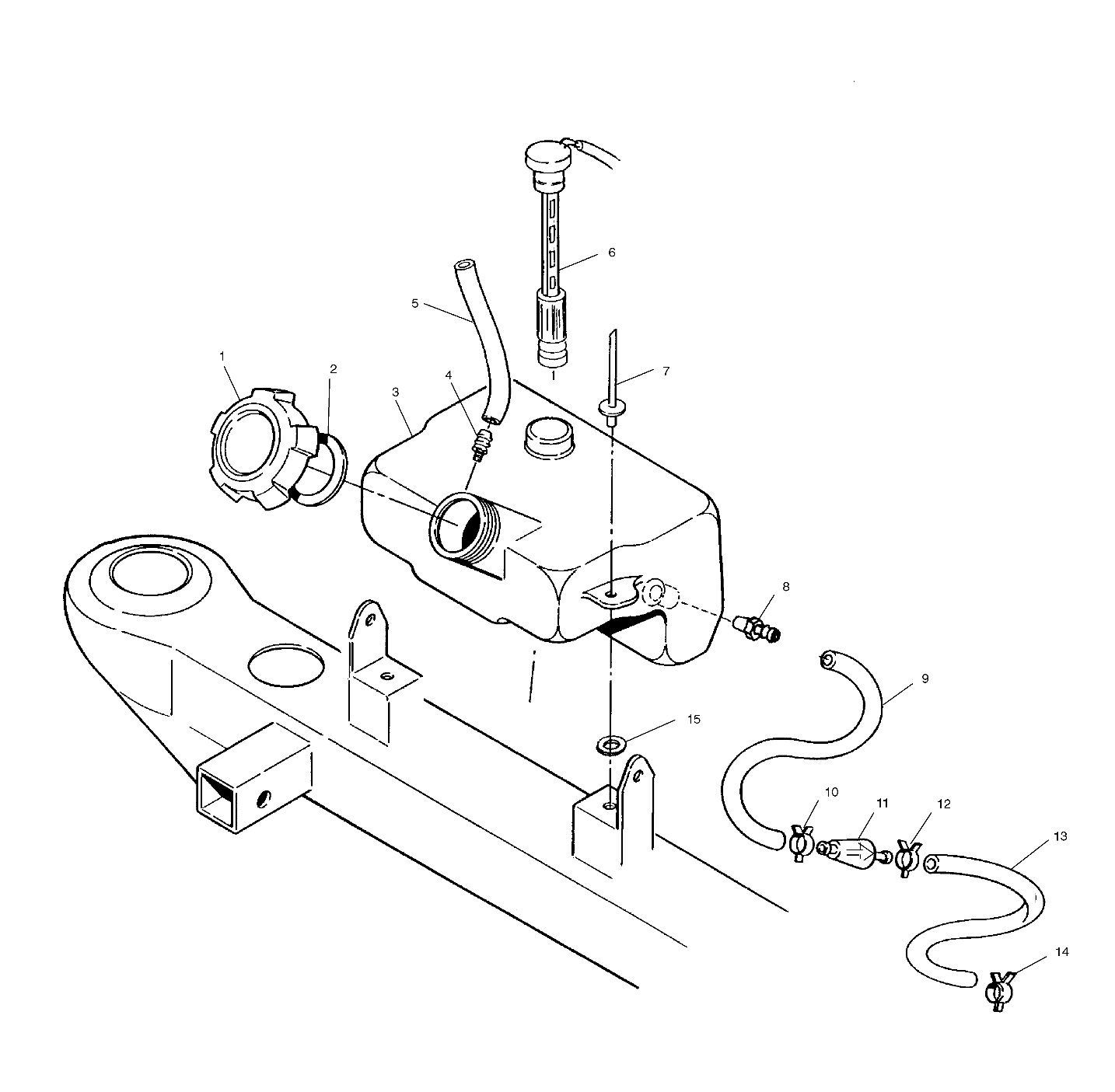 CARROSSERIE RESERVOIR DHUILE POUR SCRAMBLER 400 4X4 2002