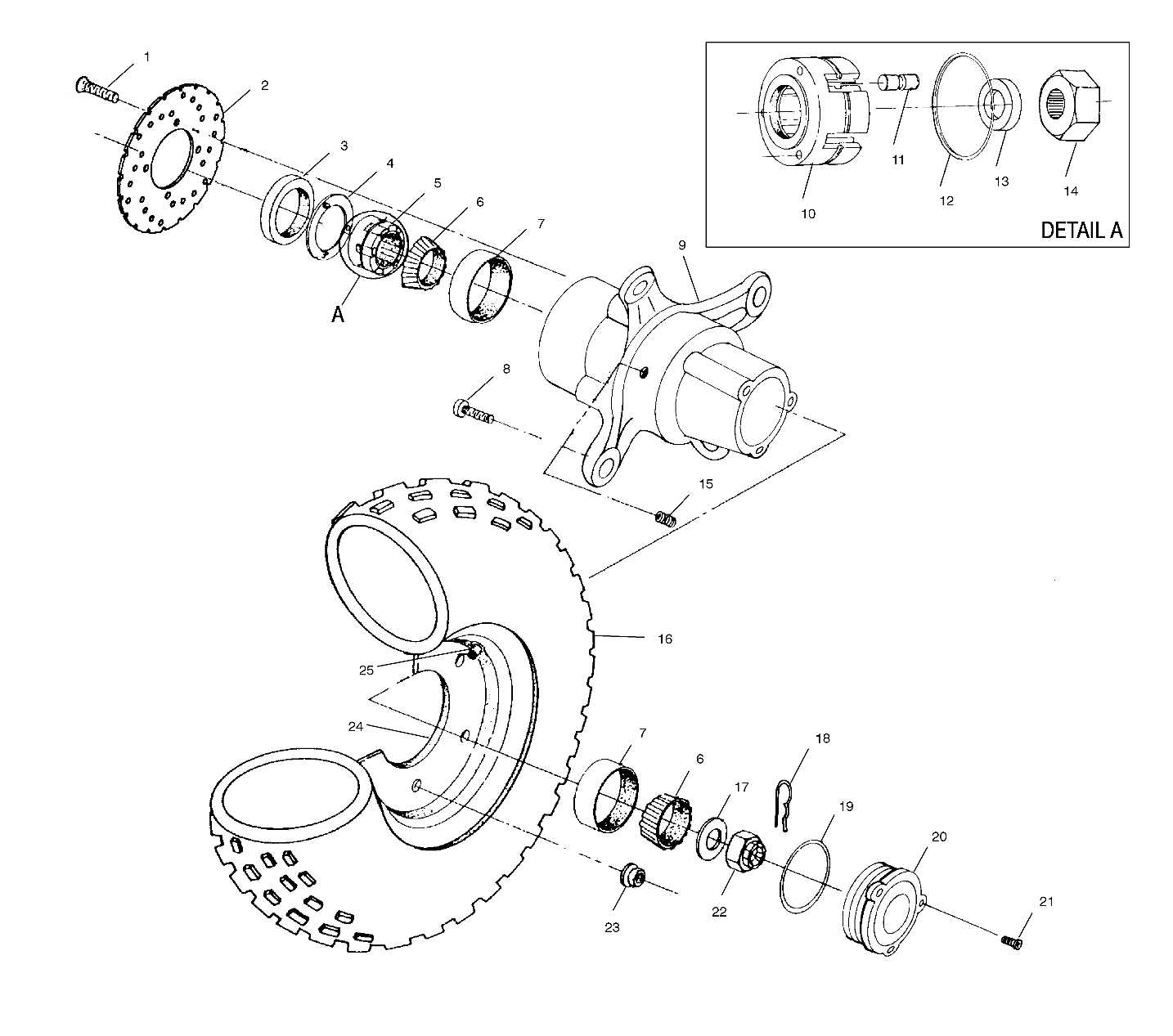 ROUES ROUE AVANT POUR SCRAMBLER 400 4X4 2002