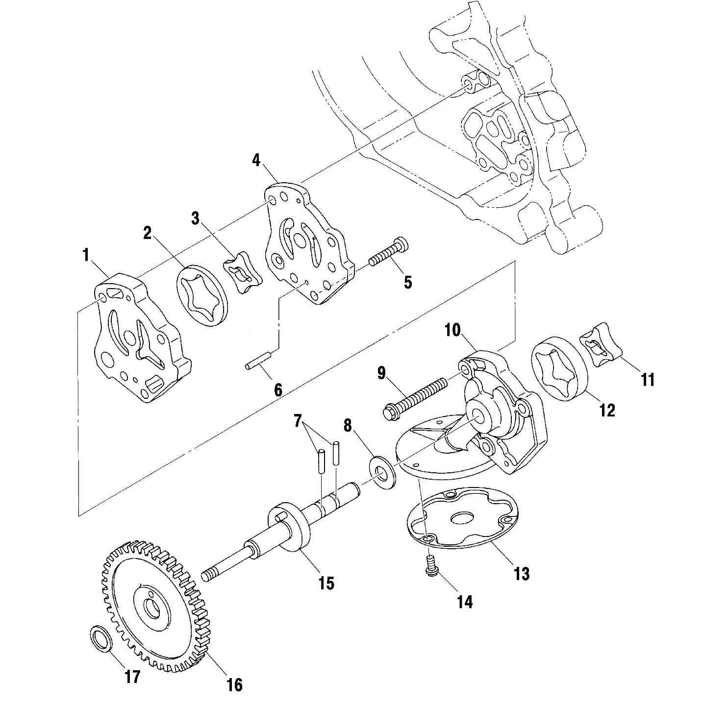 CARROSSERIE POMPE A HUILE POUR MAGNUM 500 2X4 HDS 2002