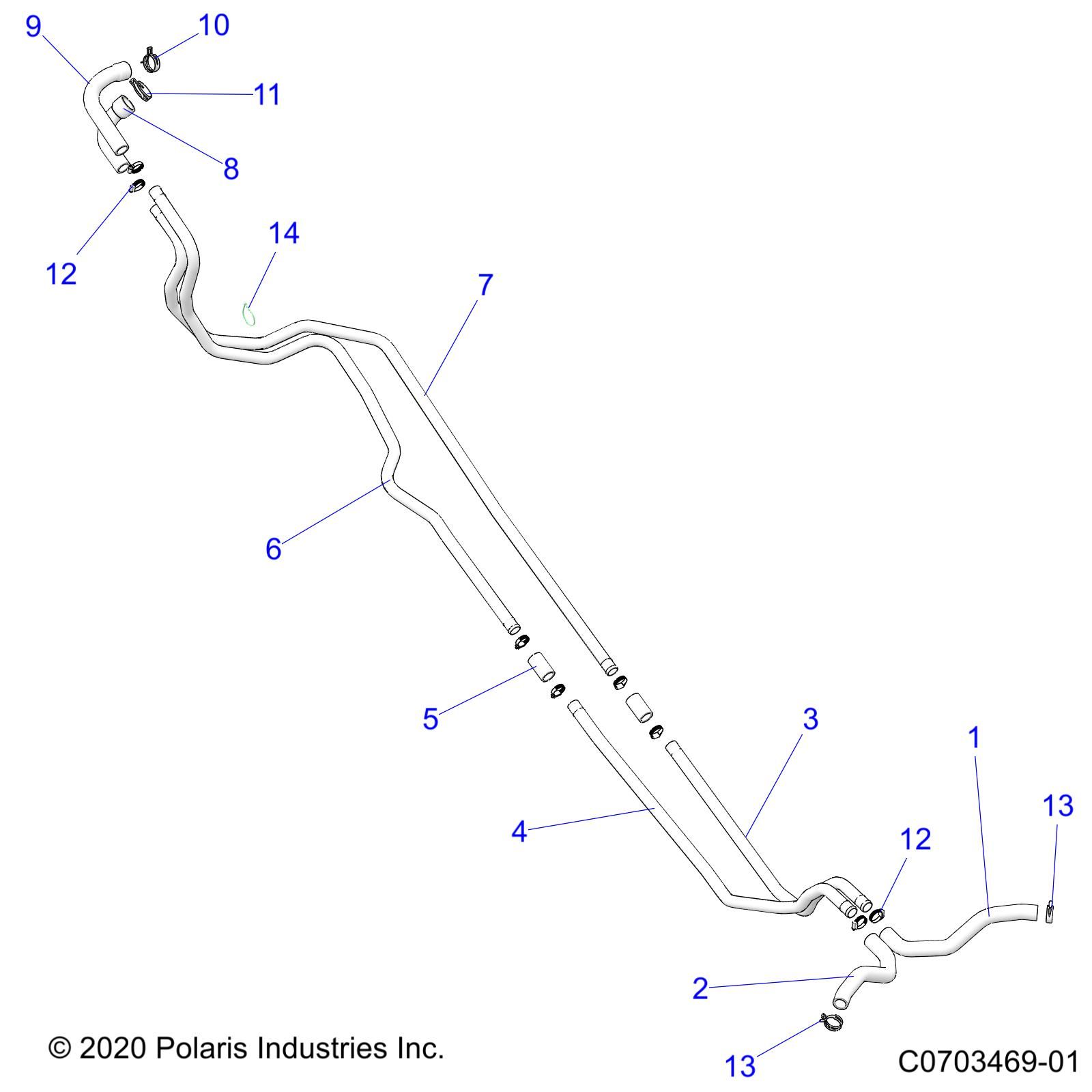 ENGINE COOLING HOSES AND RELATED POUR RZR PRO R4 DYNAMIX 2022