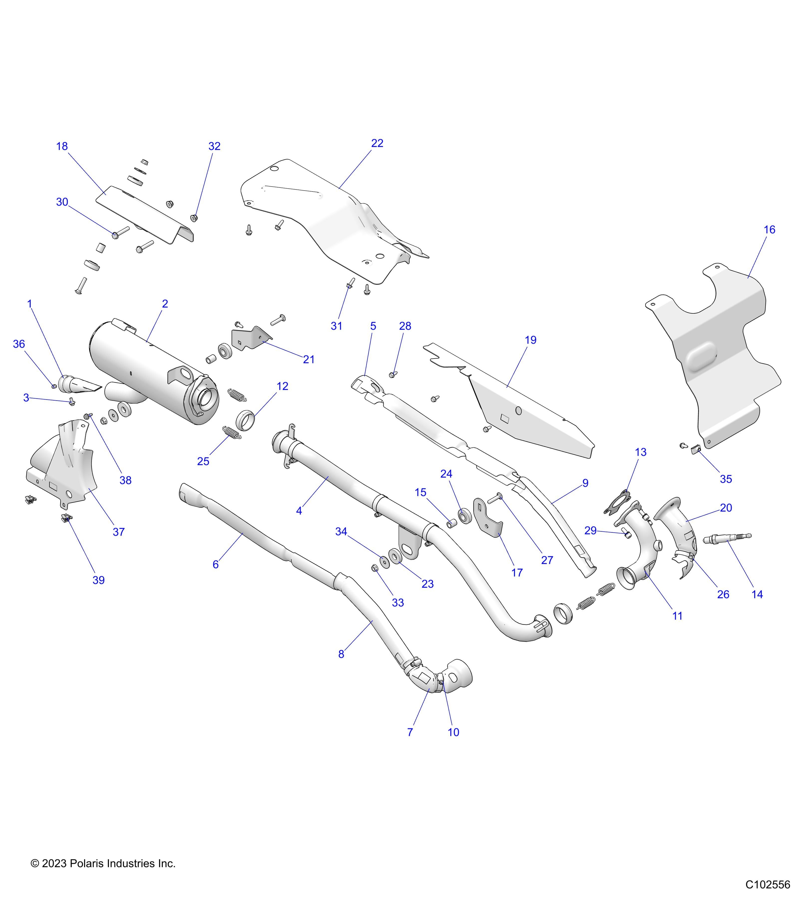 MOTEUR ECHAPPEMENT POUR SPORTSMAN 570 EUT3B 2025