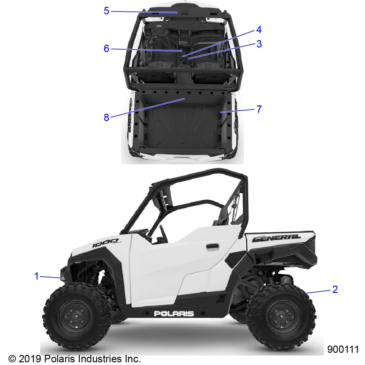 CARROSSERIE AUTOCOLLANTS AVERTISSEMENT POUR GENERAL XP SPORT 1000 HUNTER 2022