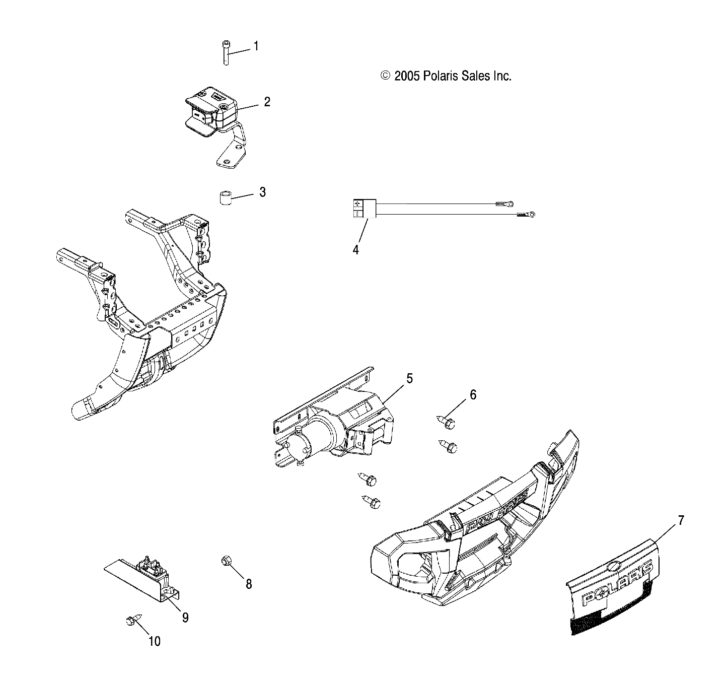 ACCESSOIRES TREUIL POUR SPORTSMAN 500 HOINTL 2005